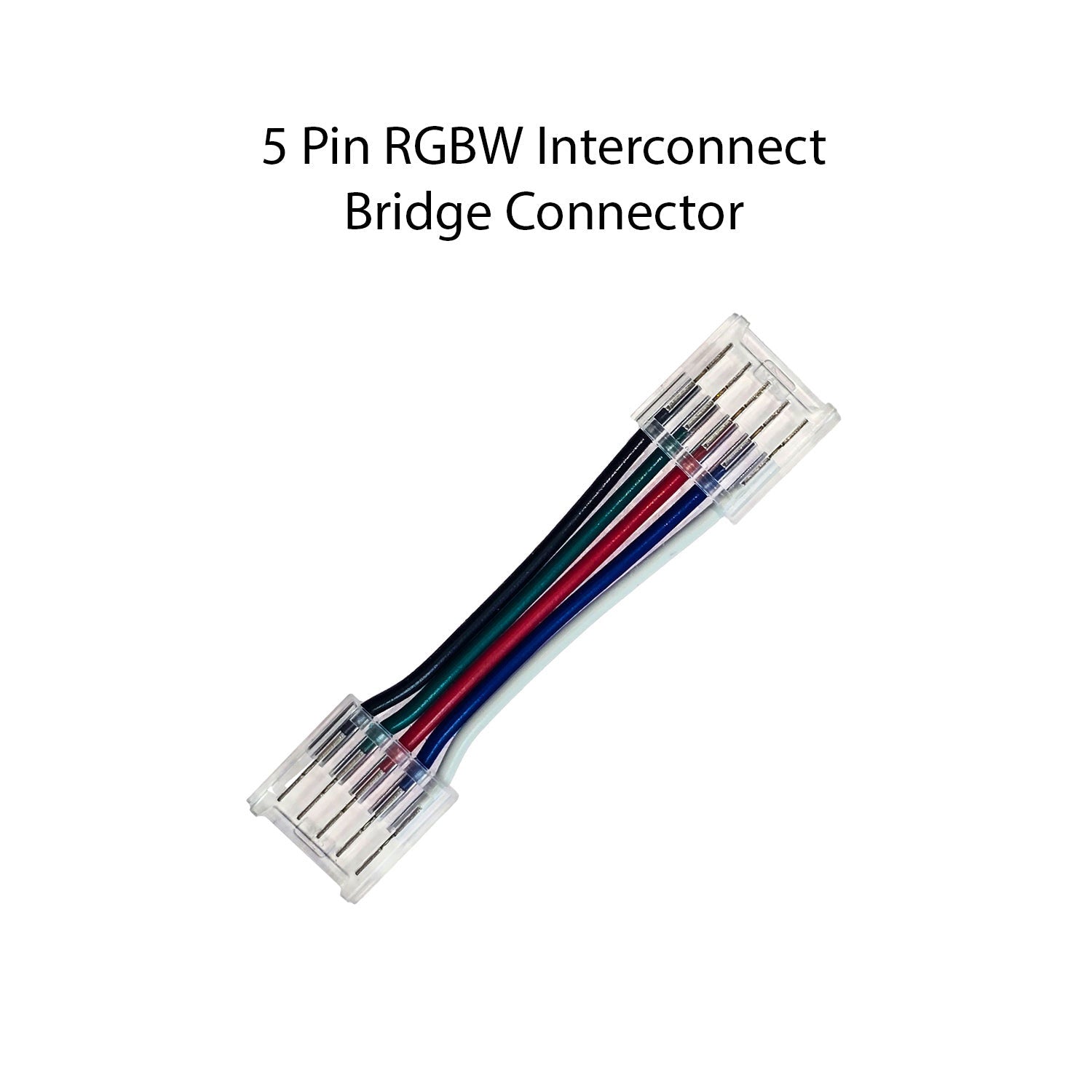 5 Pin RGBW Solderless Connectors for 12mm RGBW Lights