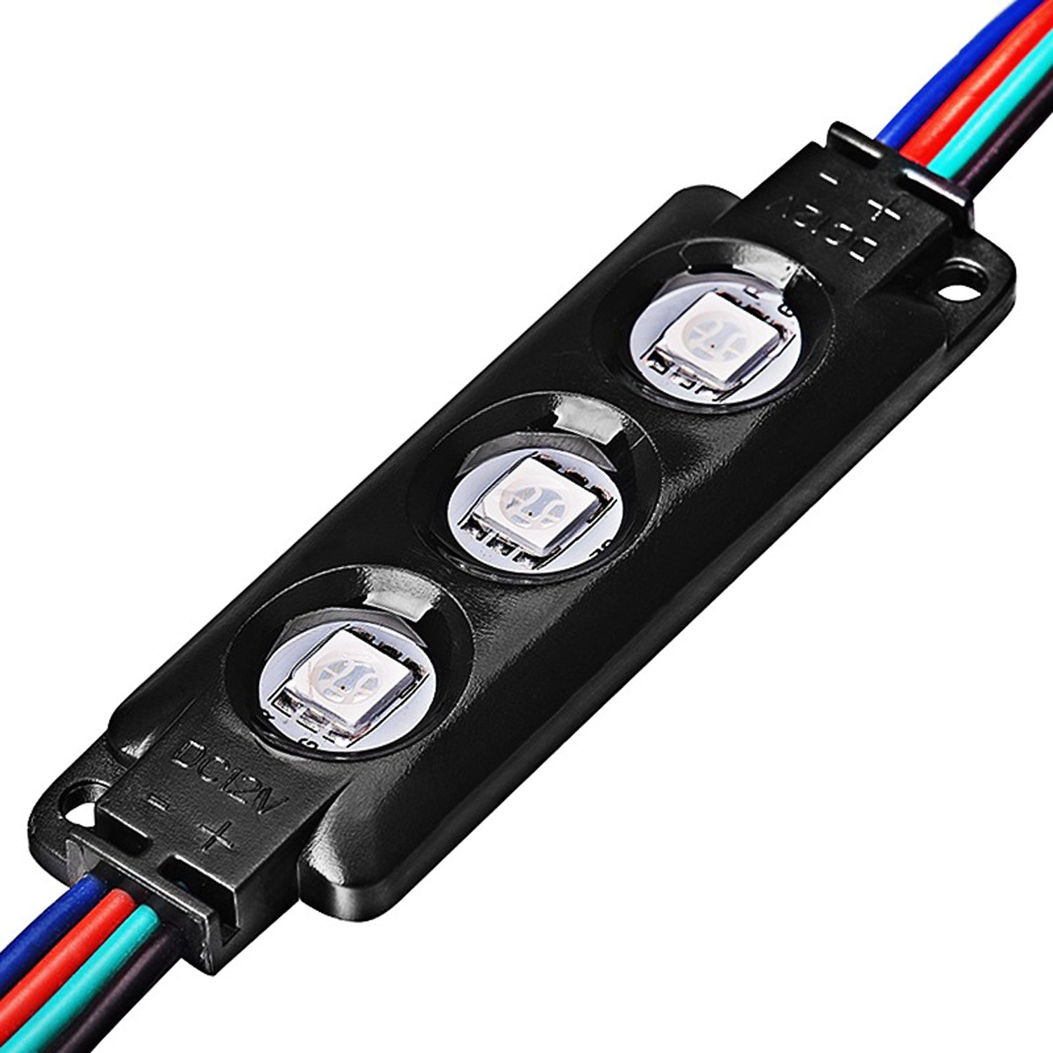 LED Modules - SMD 5050 - 0.72W 12V - IP65 - 100pcs Set - Black Body