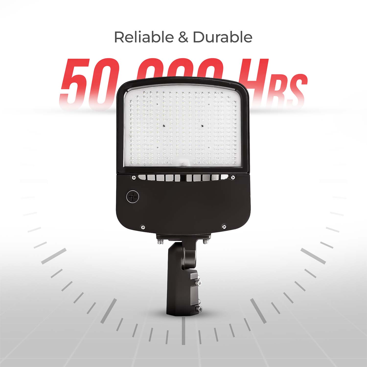 LED Shoebox Area Light | Selectable 100W/120W/150W | 3000K/4000K/5700K CCT | Built-In Photocell | IP65 | cULus DLC