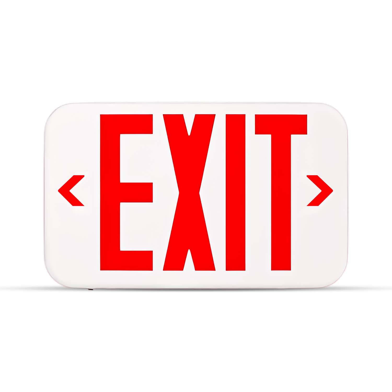 LED Exit Sign - Red Letters - Universal Mount - 90+ Minutes Backup - Double Sided - UL Listed