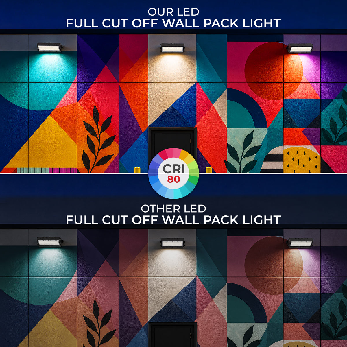 60/90/100/120W Wattage Selectable LED Full Cut Off Wall Pack Light- CCT 3000K/4000K/5000K Selectable | 3FWP-60/90/100/120W-XXK-U