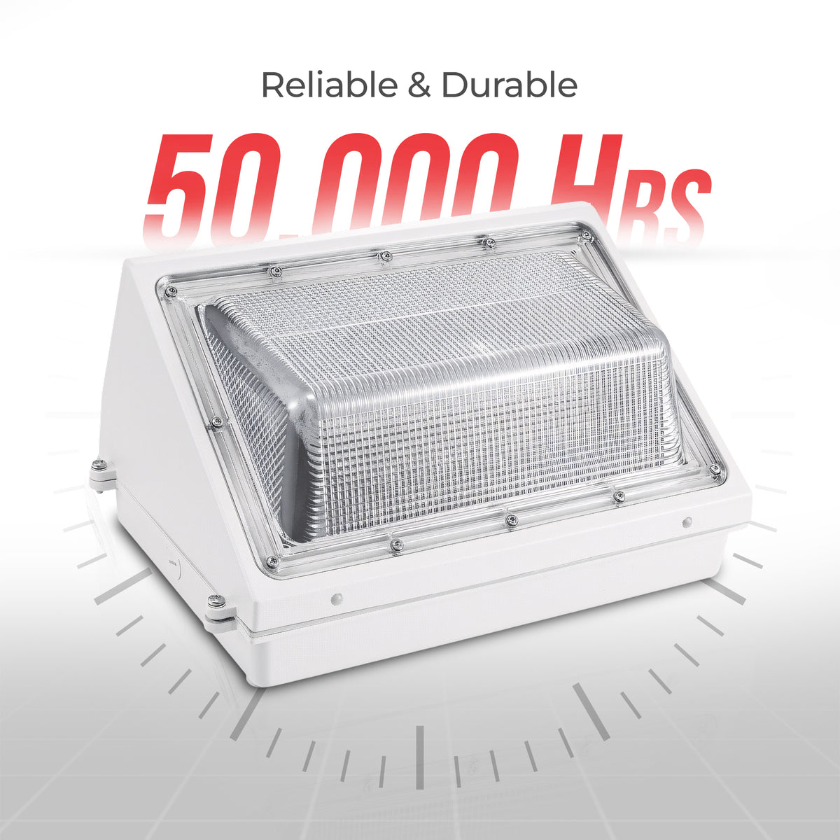 Selectable Wattage LED Wall Pack – 60/80/100/120W, 3CCT 3000K/4000K/5000K, White, Photocell