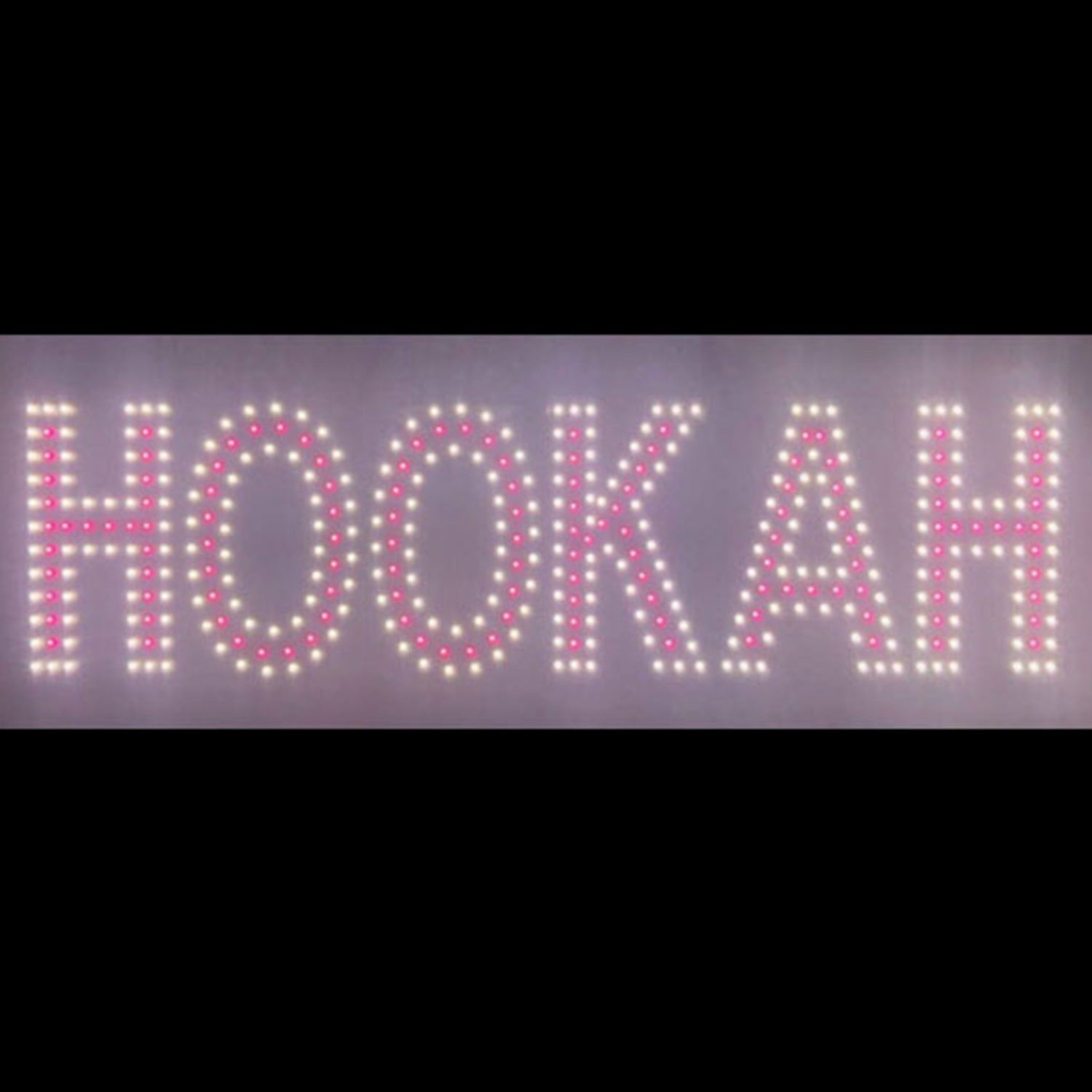 LED Hookah Sign - 8"x30" - Cool White/Red