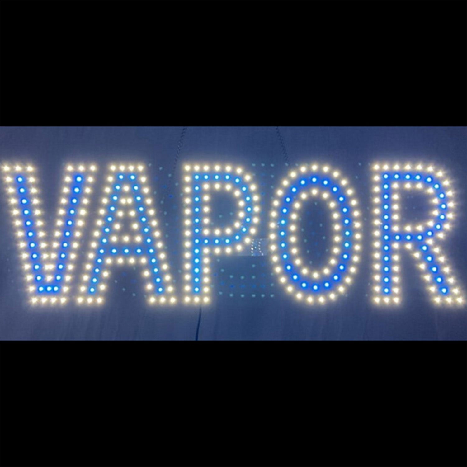 LED Vapor Sign - 9"x30" - Cool White/Light Blue