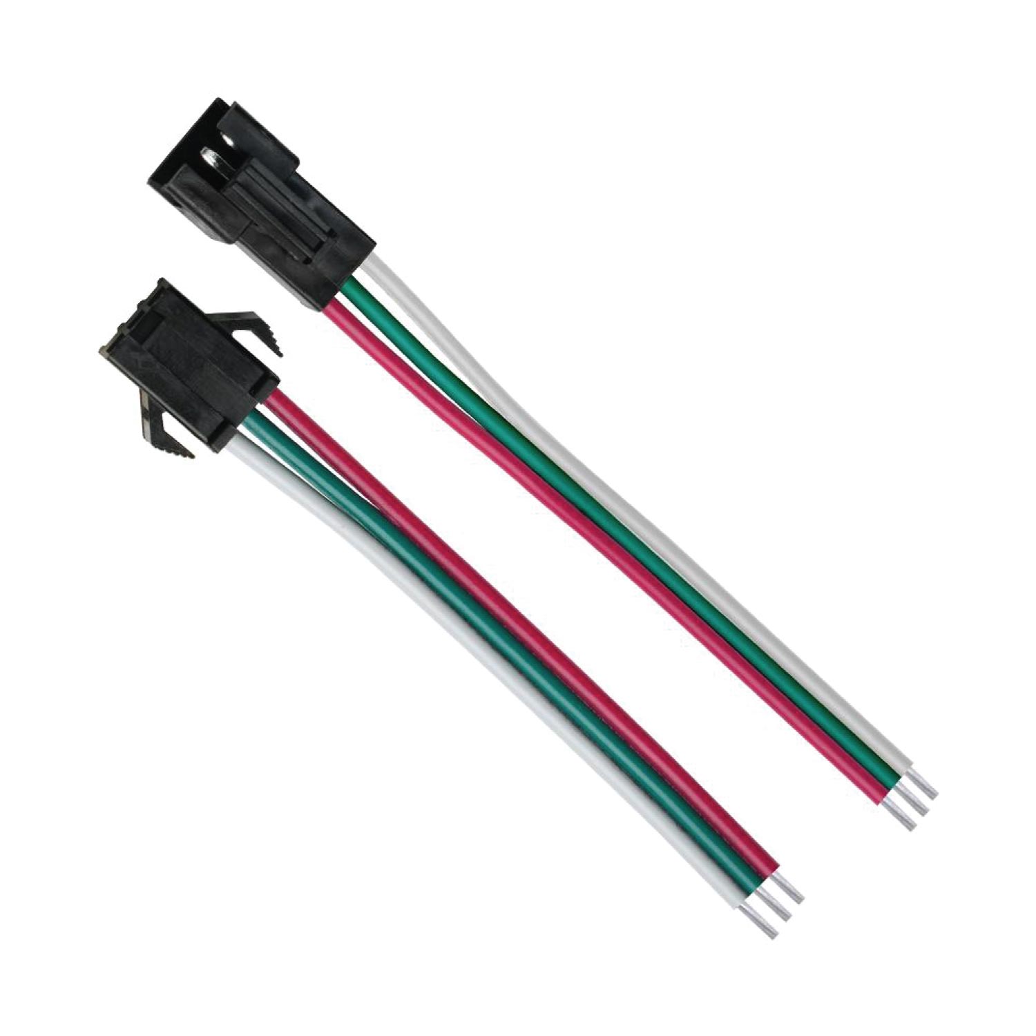 JST SM Series 3-Pin Connector Cable | 20AWG, 150mm, Red-Green-White, PVC Housing, DC5–36V, 3.5A, Set of Male/Female Type