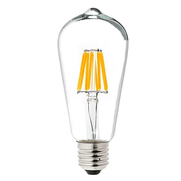 Vintage ST19 7W Filament Light Bulb 800 Lumens - UL Listed