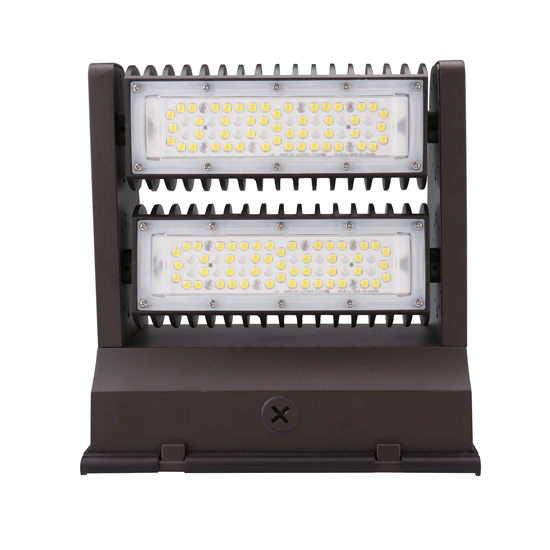 120W LED Rotatable Wall Pack Light Brown Housing AC 120-277V CCT 5000K | WPB-120W-120V-50K-V2