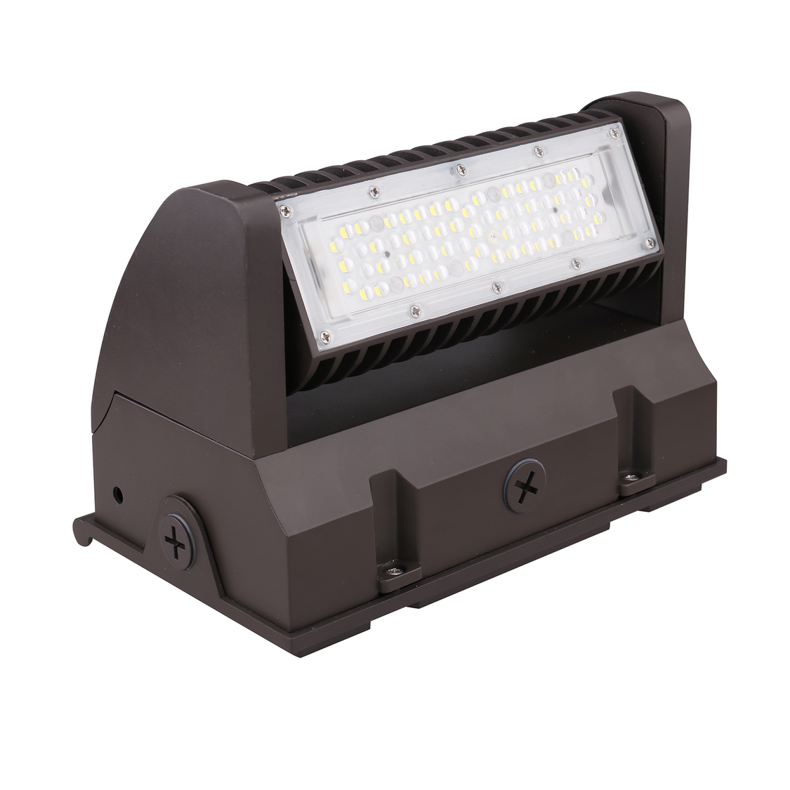 40W LED Rotatable Wall Pack Light Brown Housing AC 120-277V CCT 5000K | WPB-40W-120V-50K-V2