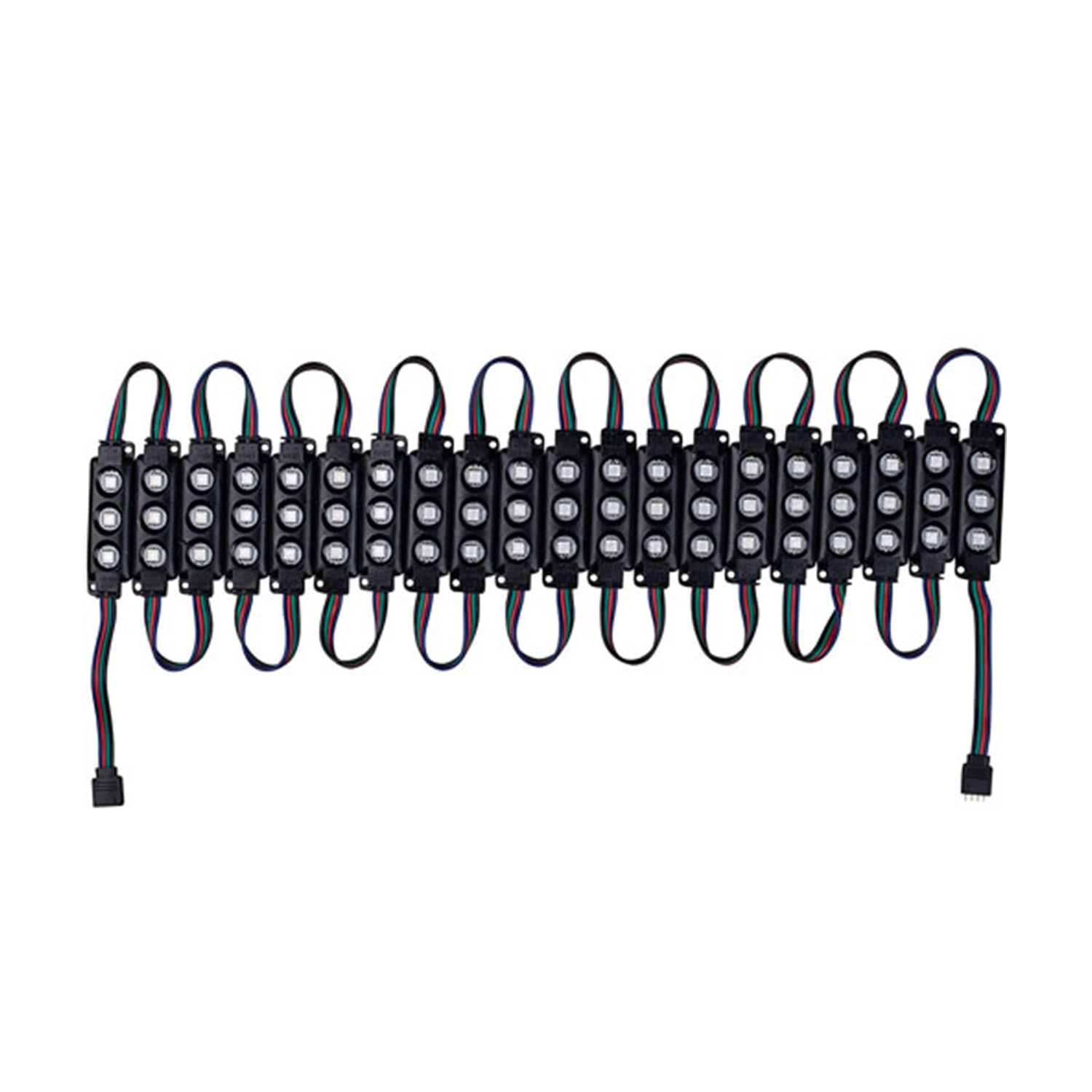 LED Modules - SMD 5050 - 0.72W 12V - IP65 - 100pcs Set - Black Body
