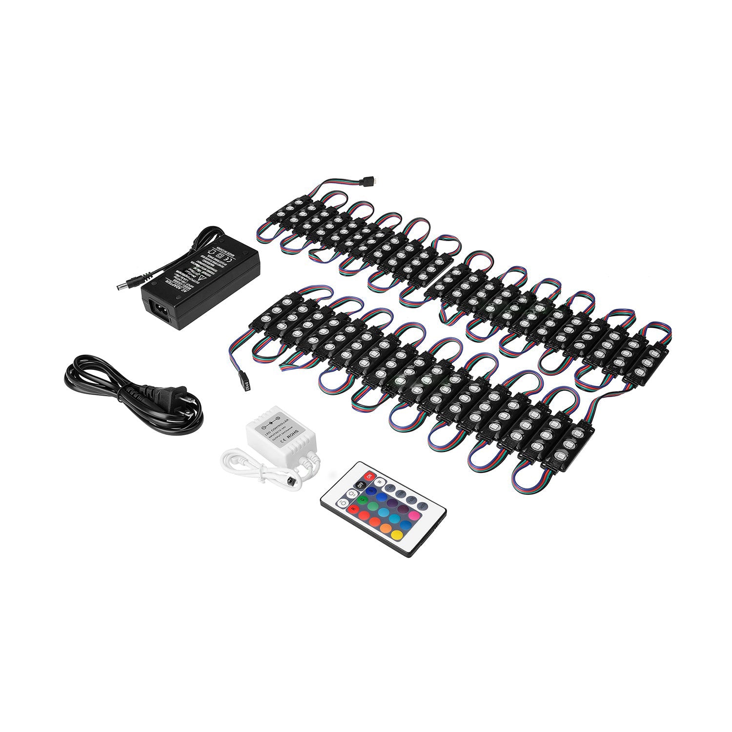 LED RGB Modules - SMD5050 - 0.72W 12V - 40pcs - 16ft Blister Pack