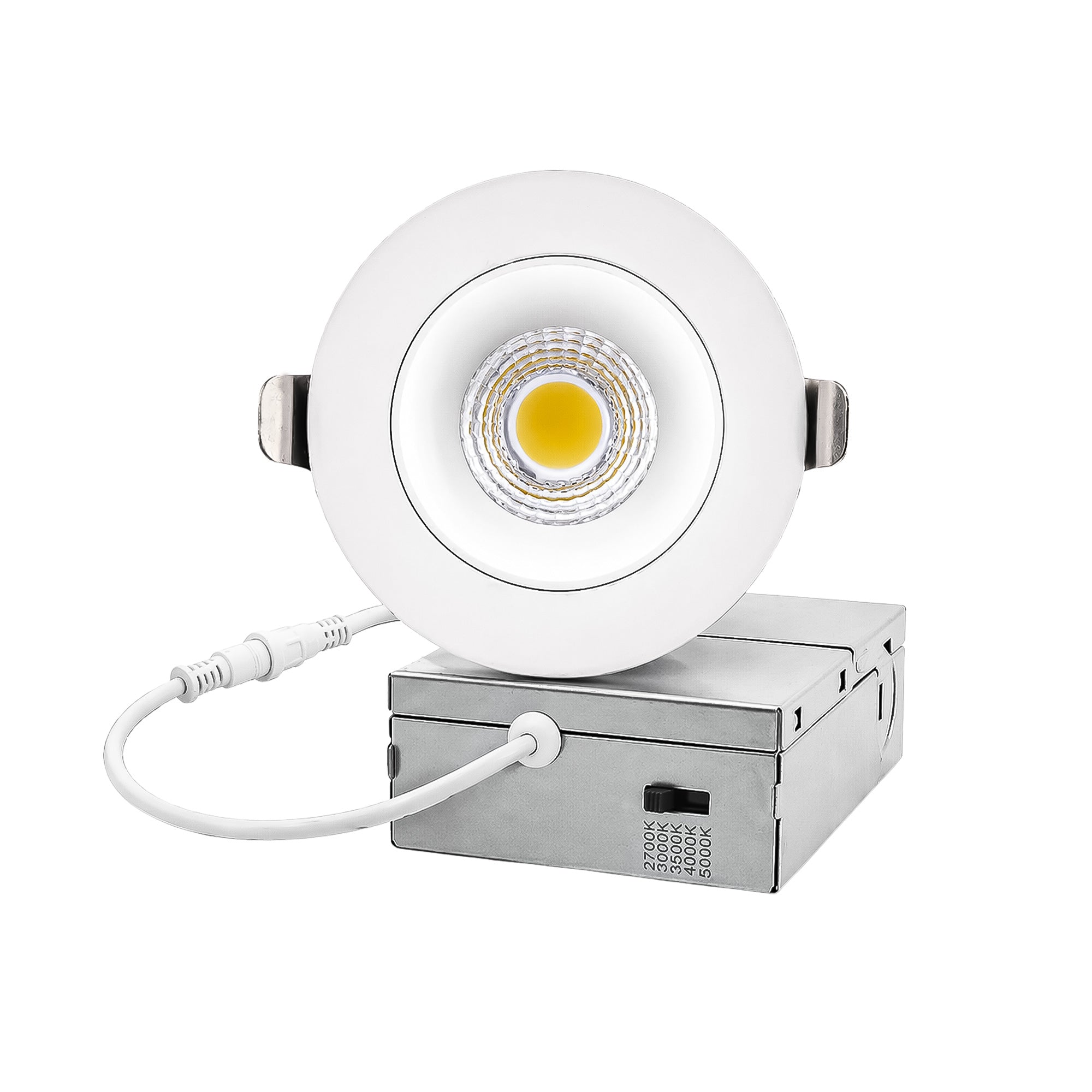 4" Architectural LED Recessed Downlight – COB, Selectable CCT, Round/Square