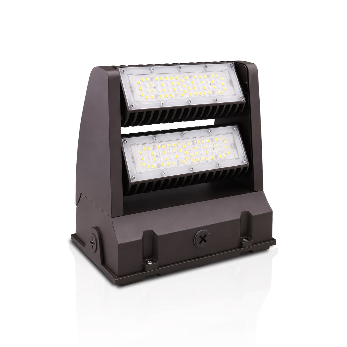 120W Rotatable LED Wall Pack Light Brown Housing 120-277VAC CCT 5000K | WPB-120W-120V-50K-V2