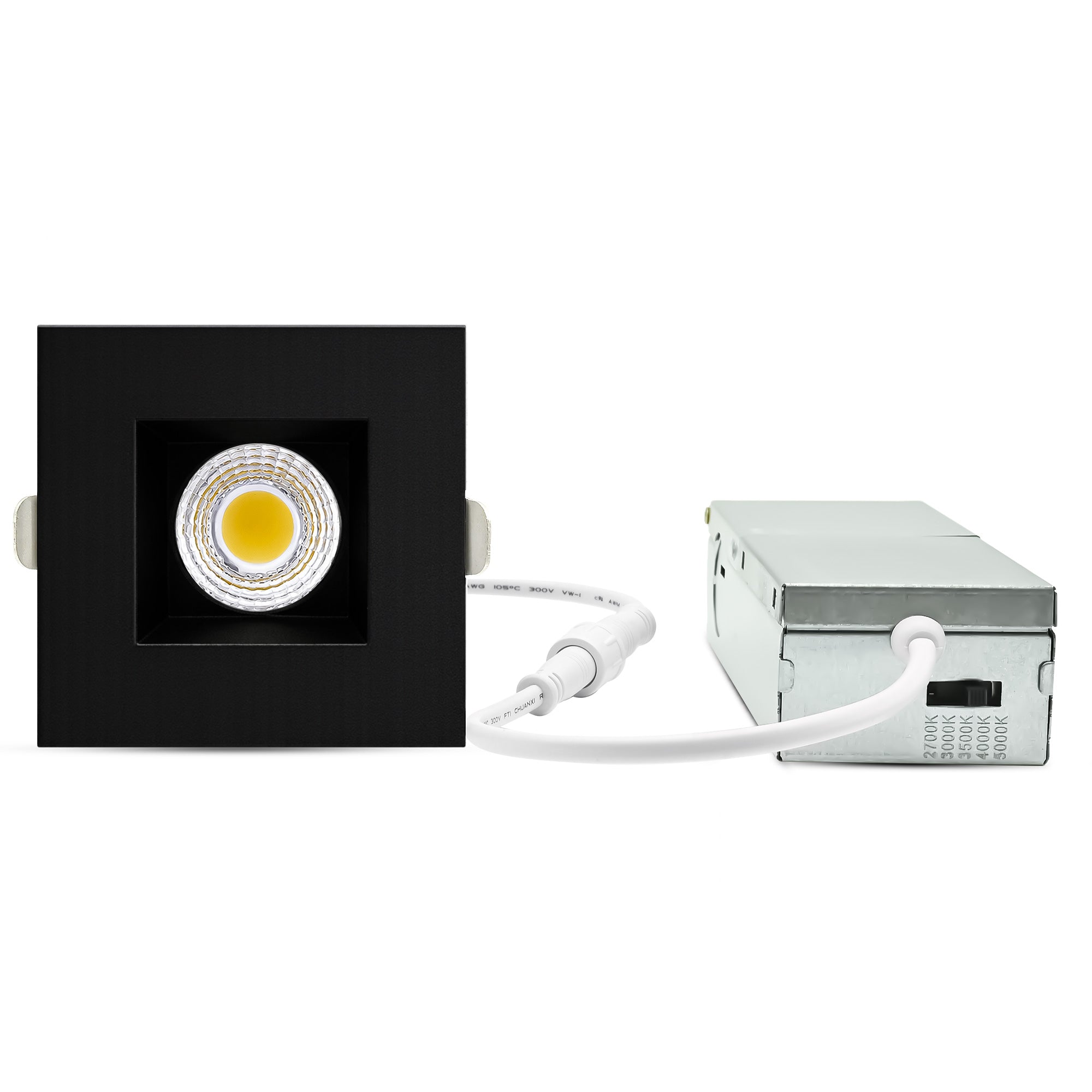 2" Architectural LED Recessed Downlight – COB, Selectable CCT, Round/Square