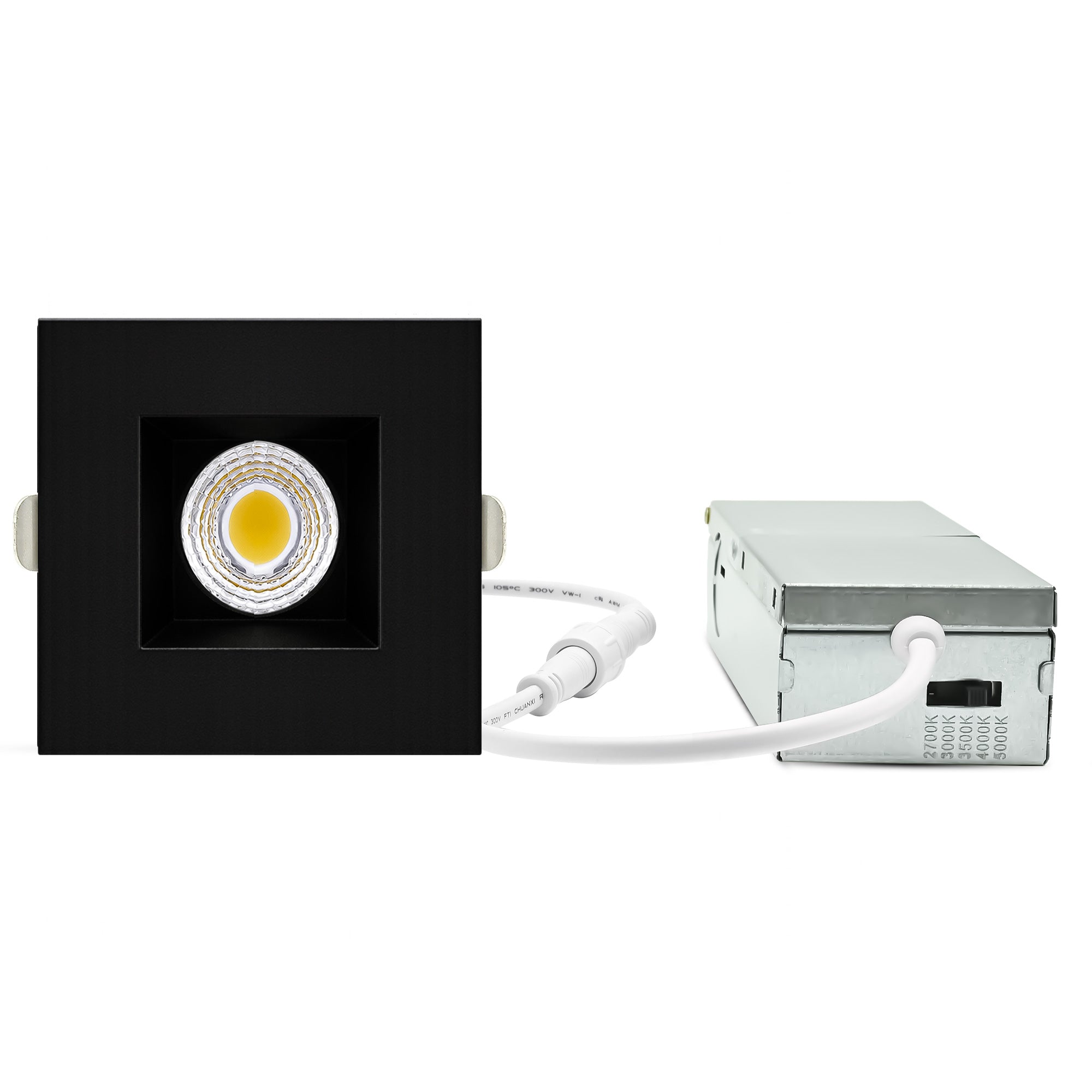 4" Architectural LED Recessed Downlight – COB, Selectable CCT, Round/Square
