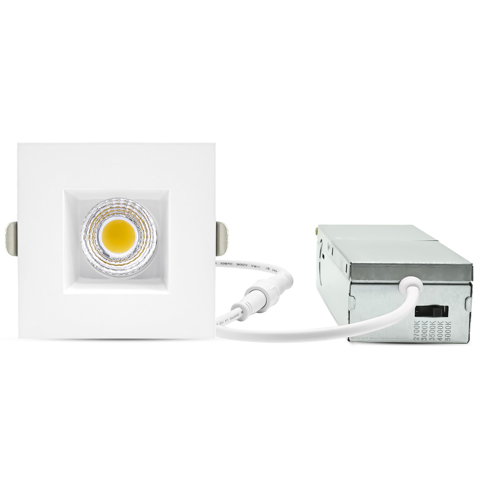 3" Architectural LED Recessed Downlight – COB, Selectable CCT, Round/Square