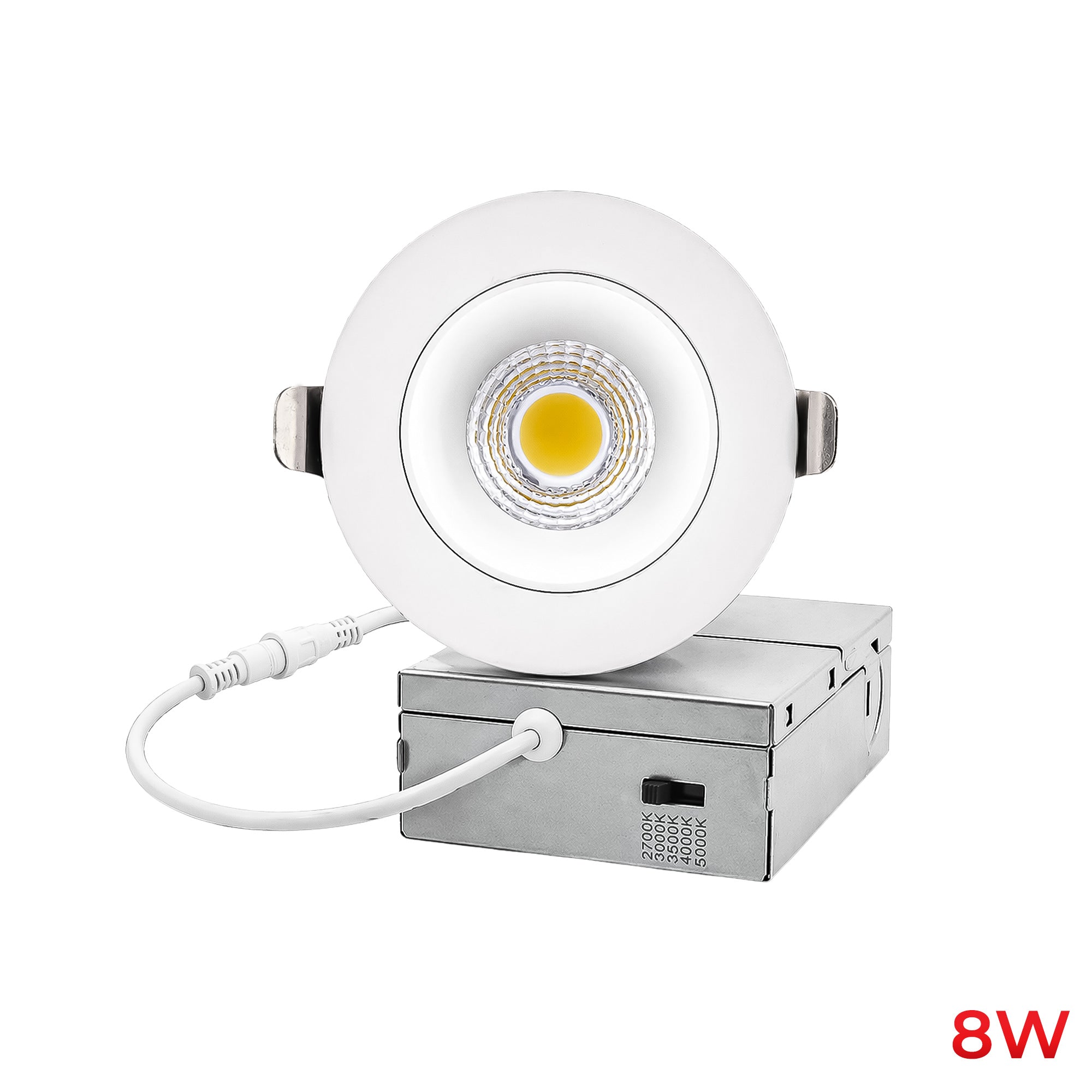 2" Architectural LED Recessed Downlight – COB, Selectable CCT, Round/Square