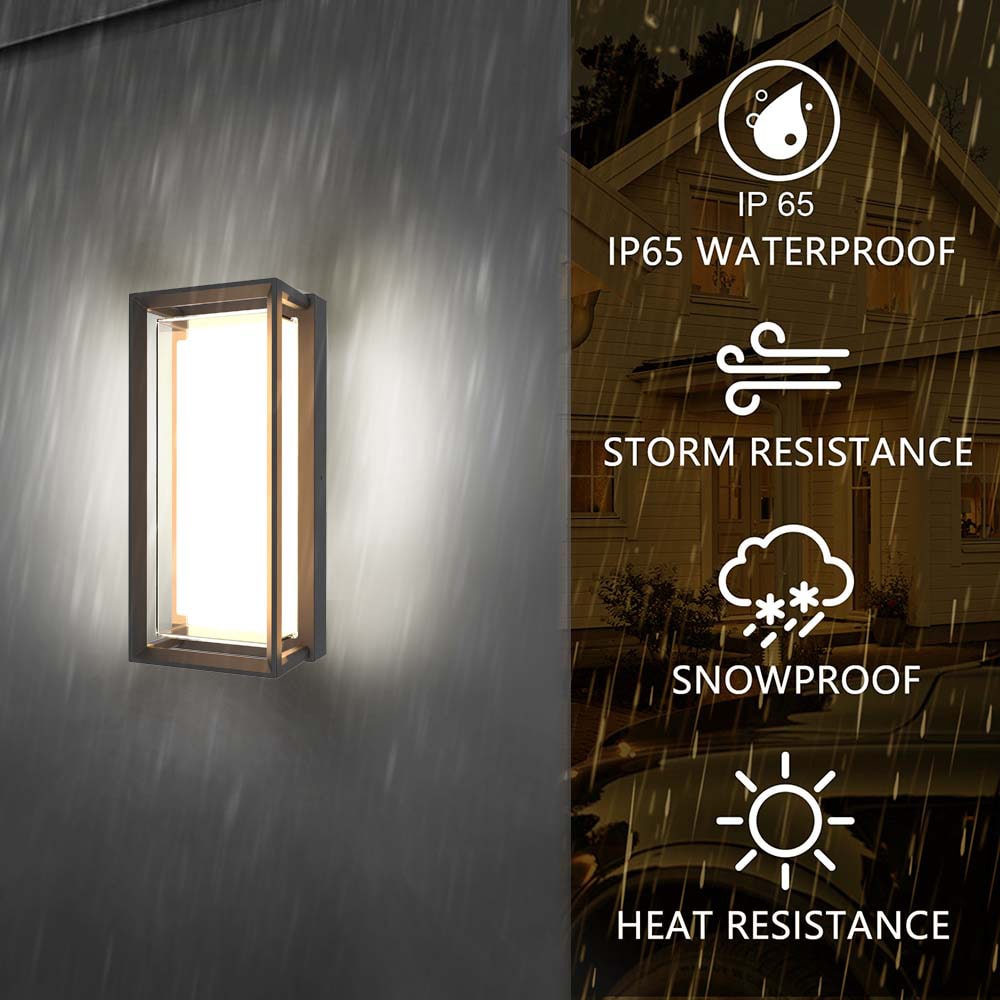 22W Smart RGBCW LED Outdoor Wall Light | 16M Colors, 2700K–6000K, WiFi + Bluetooth, IP65, ETL Listed