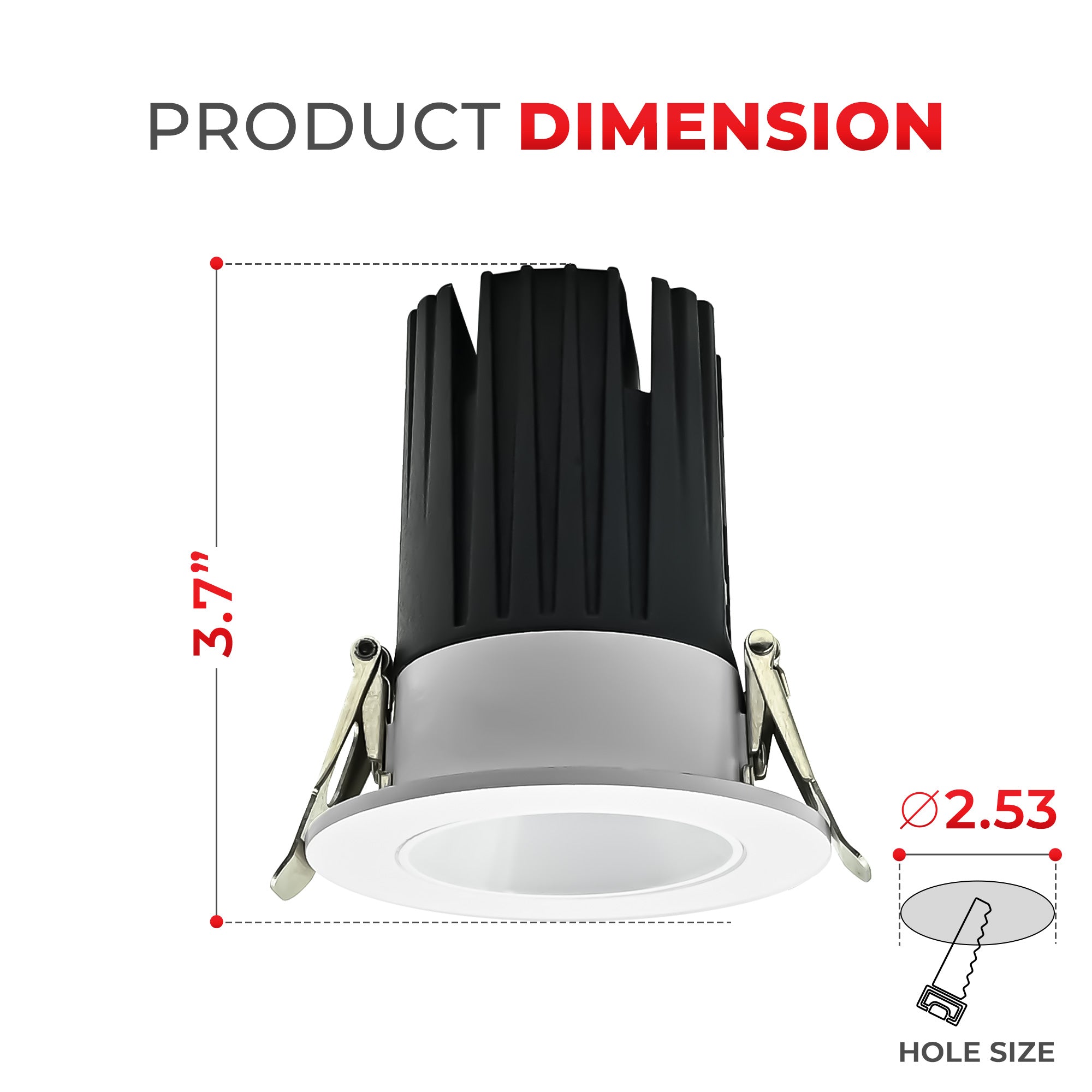 2" Architectural LED Recessed Downlight – COB, Selectable CCT, Round/Square