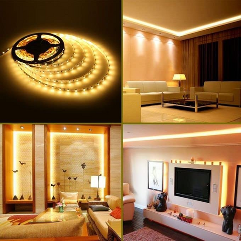 SMD 5050 Single Color 25ft LED Strip Light - 60leds/m, 12V, UL Listed, IP20