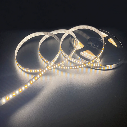 SMD 2835 25ft CCT Tunable LED Strip Light - IP20, 168leds/m, 24V, UL Listed