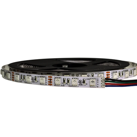 SMD 5050 Single Color 25ft LED Strip Light - 60leds/m, 12V, UL Listed, IP20