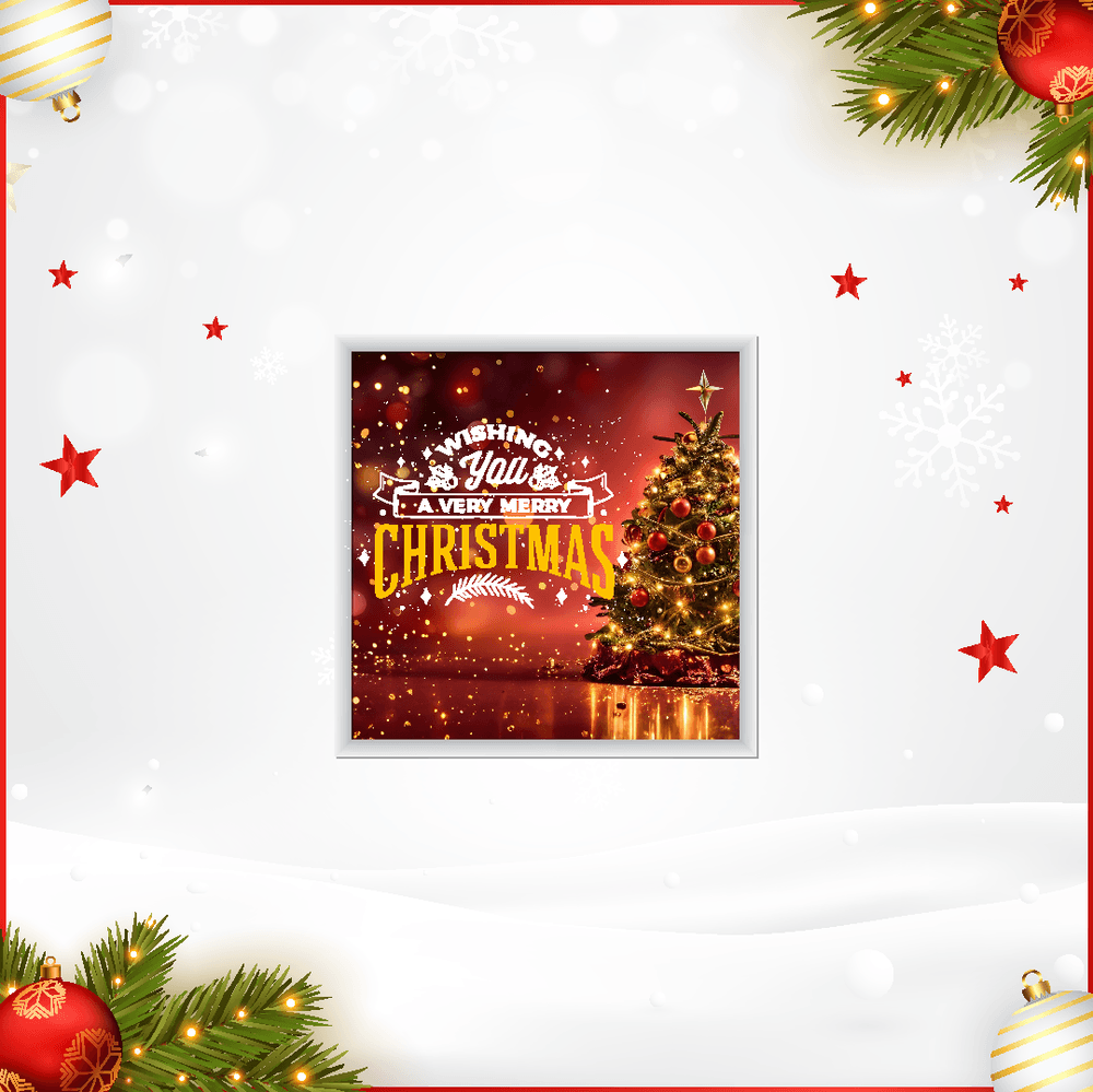 Premium Christmas-Themed LED Panel Light – Festive 2x4 Panels  25/30/40W Watt Selectable Flat Panel for Home & Business Décor 3CCT – ETL DLC Listed