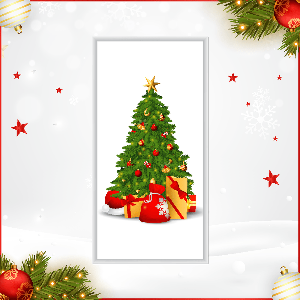 Premium Christmas-Themed LED Panel Light – Festive 2x4 Panels  25/30/40W Watt Selectable Flat Panel for Home & Business Décor 3CCT – ETL DLC Listed