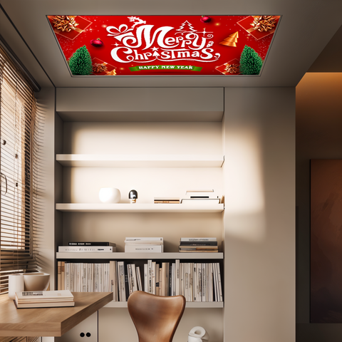 1x4, 2x4, 2x2-Christmas Design LED Panels – 25/30/40W Watt Selectable Flat Panel for Offices, C-Stores – 3CCT – ETL DLC Listed