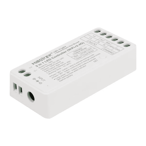 SW2 (FUT035W+) 2-in-1 LED Controller - WiFi + 2.4GHz RF - Tuya Smart & Voice Control | DC12-24V