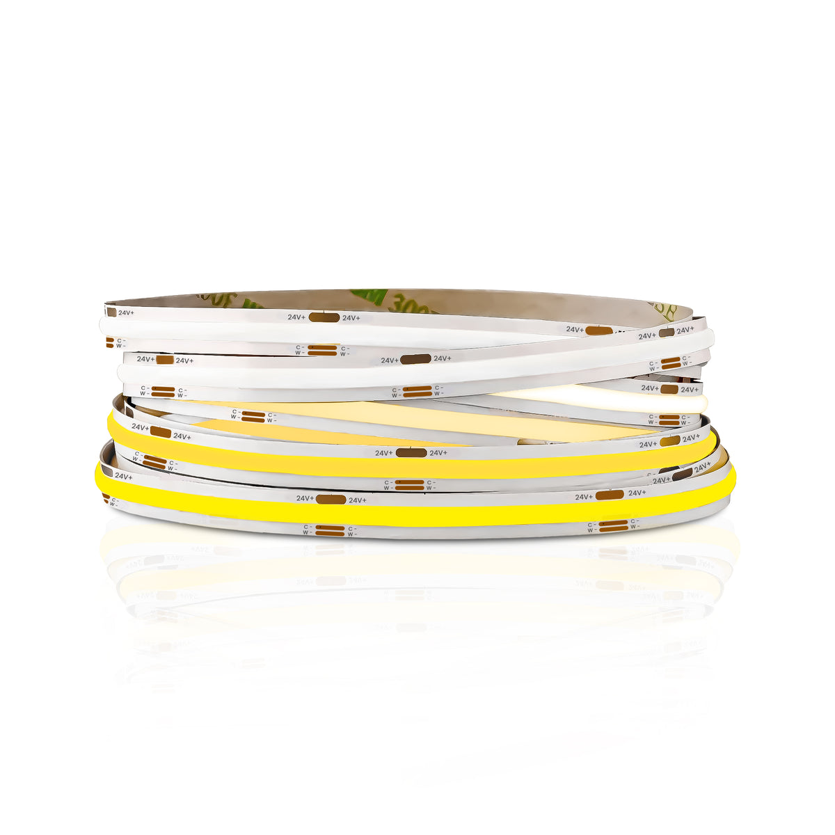 DotFree COB CCT Tunable 24V LED Strip Light - 2700K to 6500K - IP20 - UL Listed