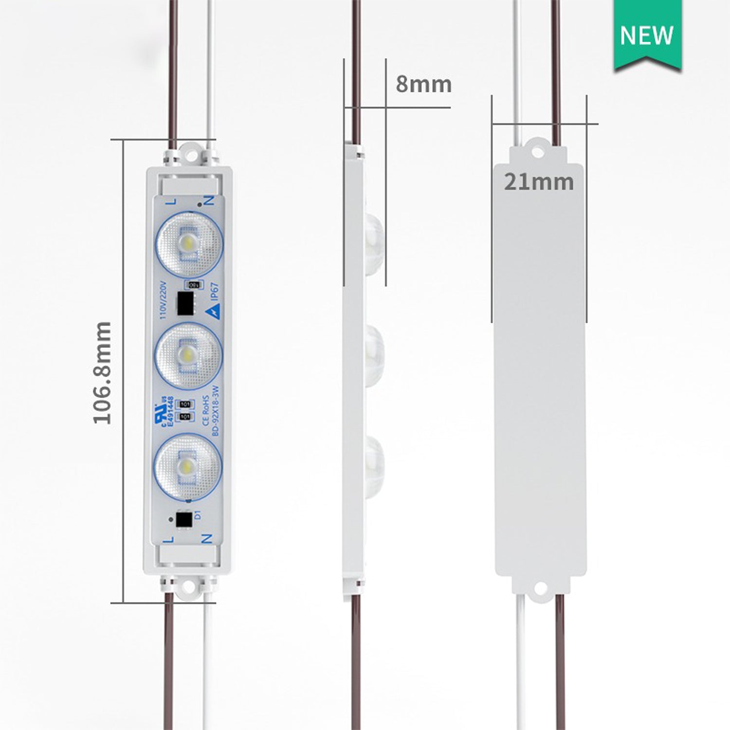 LED Modules - 3W 110V - IP65 - 100pcs Set
