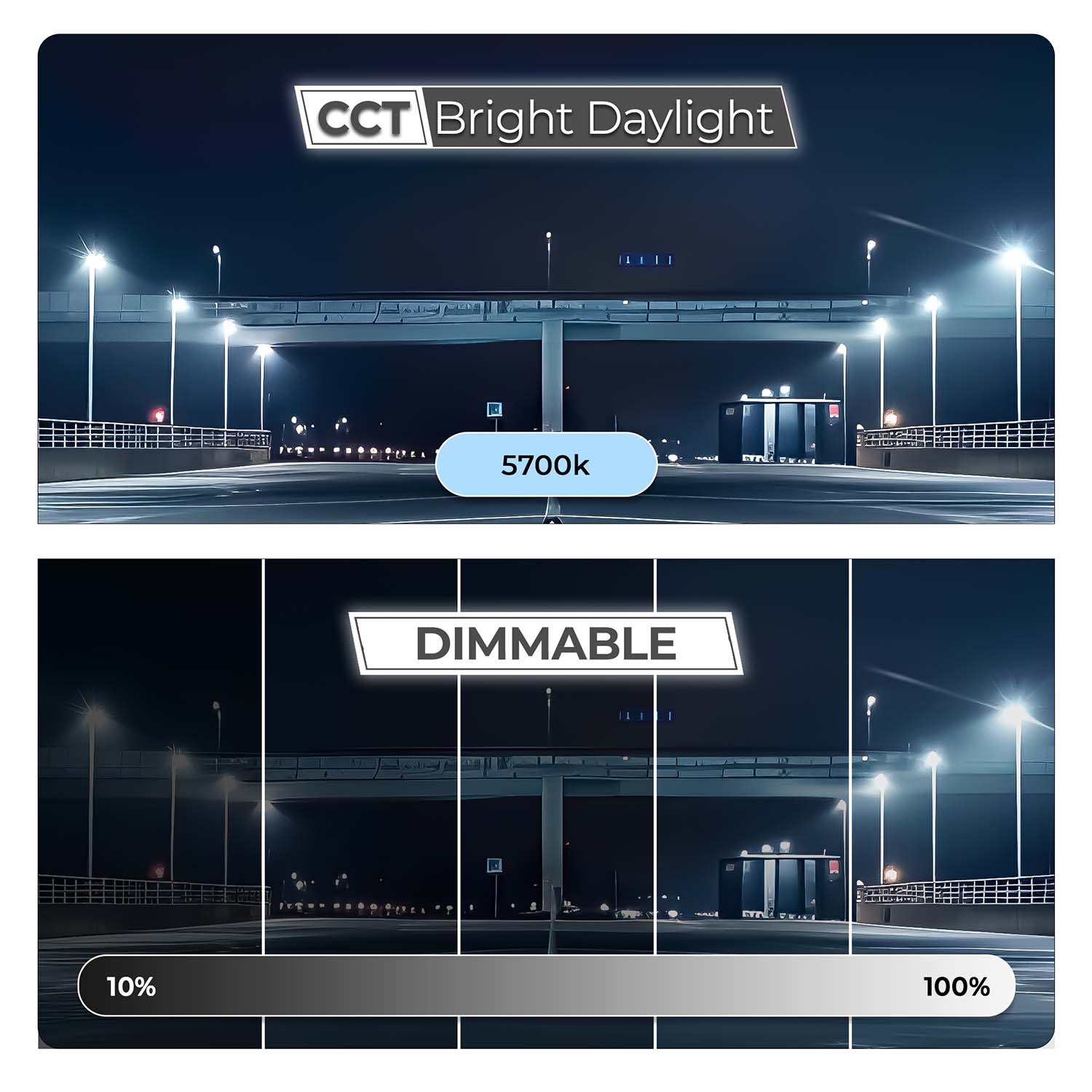 150W LED Shoebox Area Light AC 120V-277V CCT 5700K | SBC11-150W-120V-57K