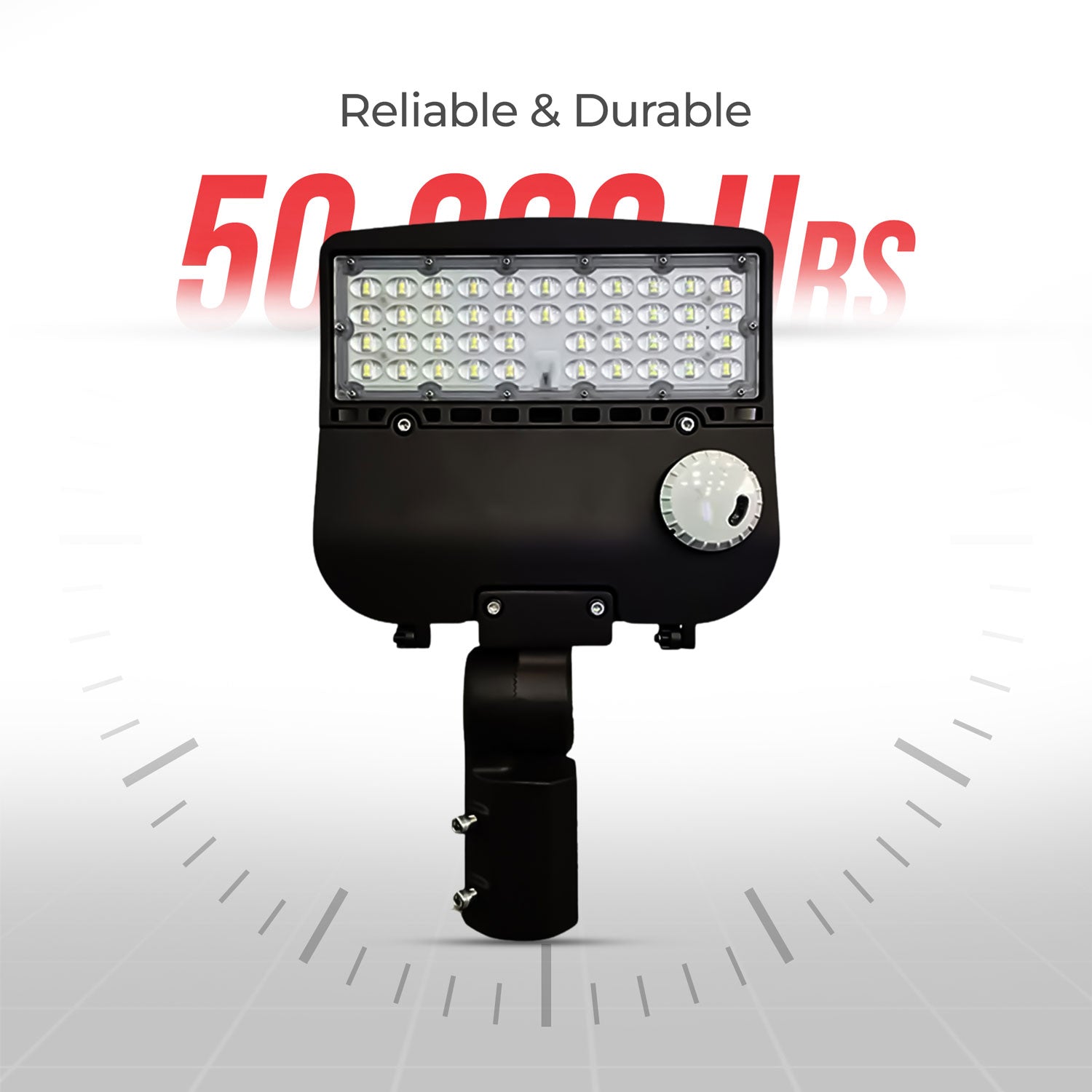 150W Shoebox Street Light with Motion Sensor, SOSEN Driver, Bronze Body, Slip Fitter Mount, 5000K, UL Listed - Sharkward BRI816