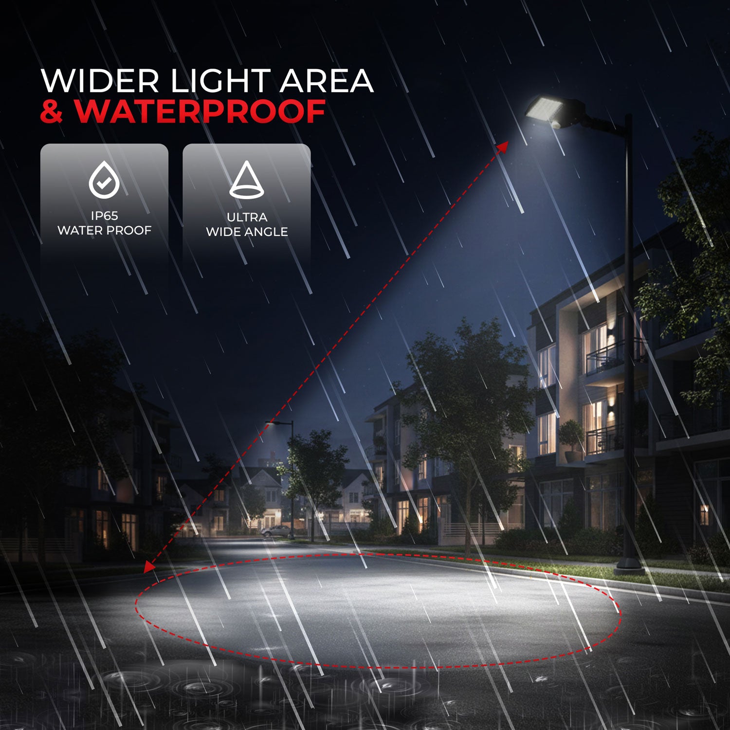 150W Shoebox Street Light with Motion Sensor, SOSEN Driver, Bronze Body, Slip Fitter Mount, 5000K, UL Listed - Sharkward BRI816