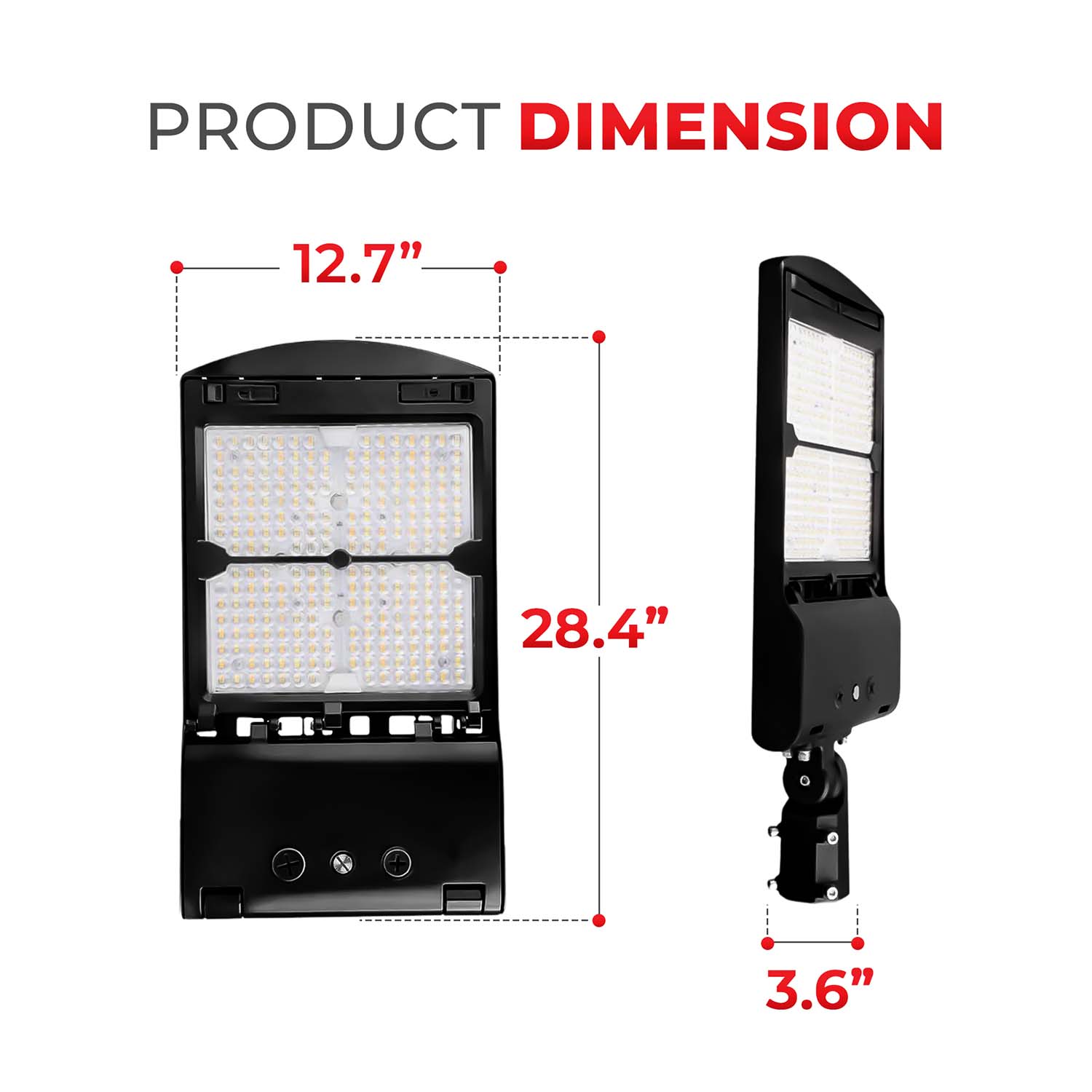 200W/240W/300W LED Shoebox Area Light 3CCT Selectable 45000 Lumens | SBC12-300/240/200W-XXK