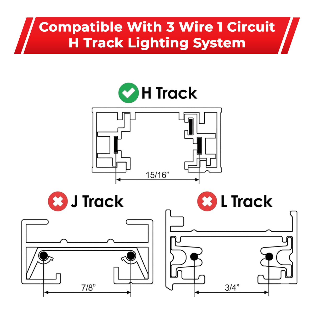 25W Commercial High-Output Track Light (Halo Compatible) – 3CCT Spot Light ETL Listed