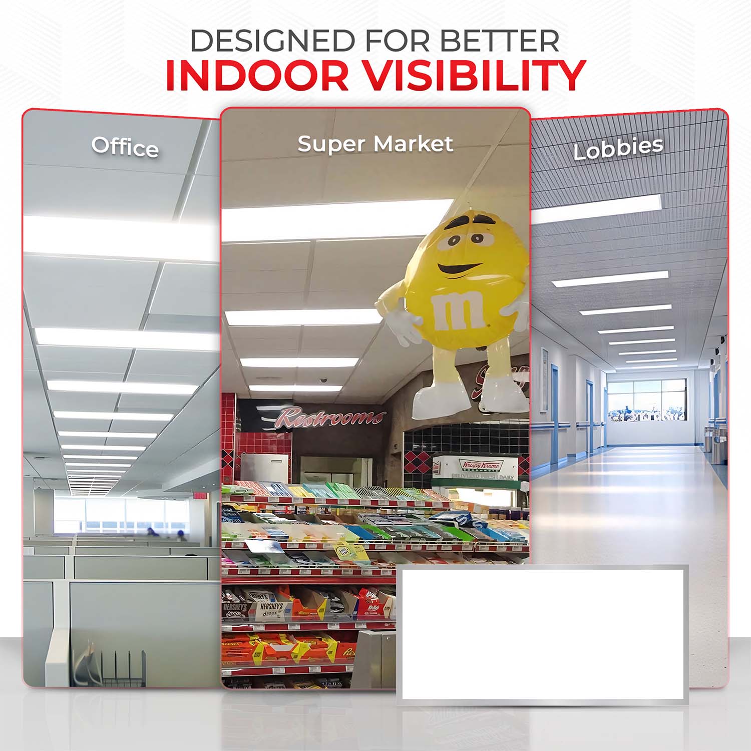 2x4 LED Backlit Panel CCT Light - Emergency Battery Backup, 3CCT - 6 Pack