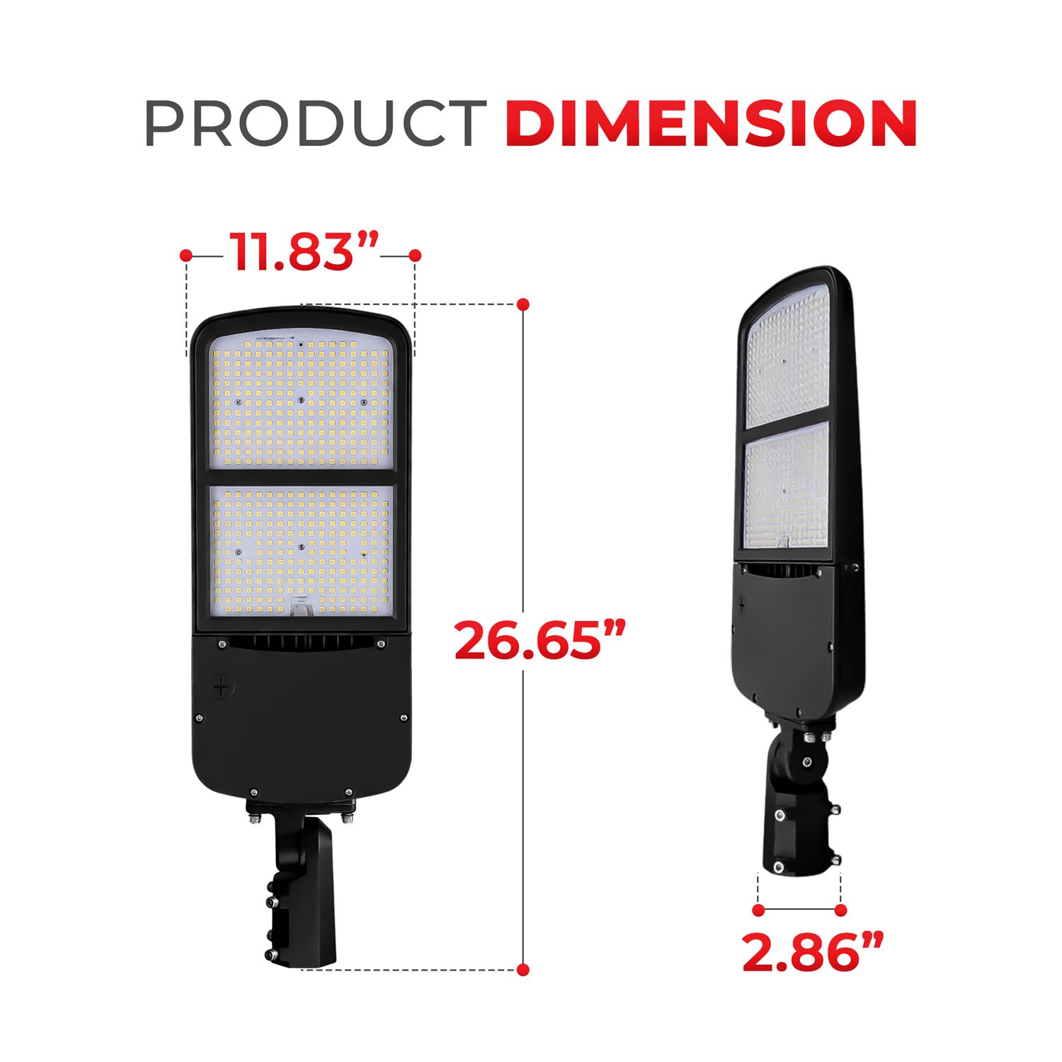 300W SP2 Shoebox Area Light for Parking Lot - 5700K UL DLC Listed
