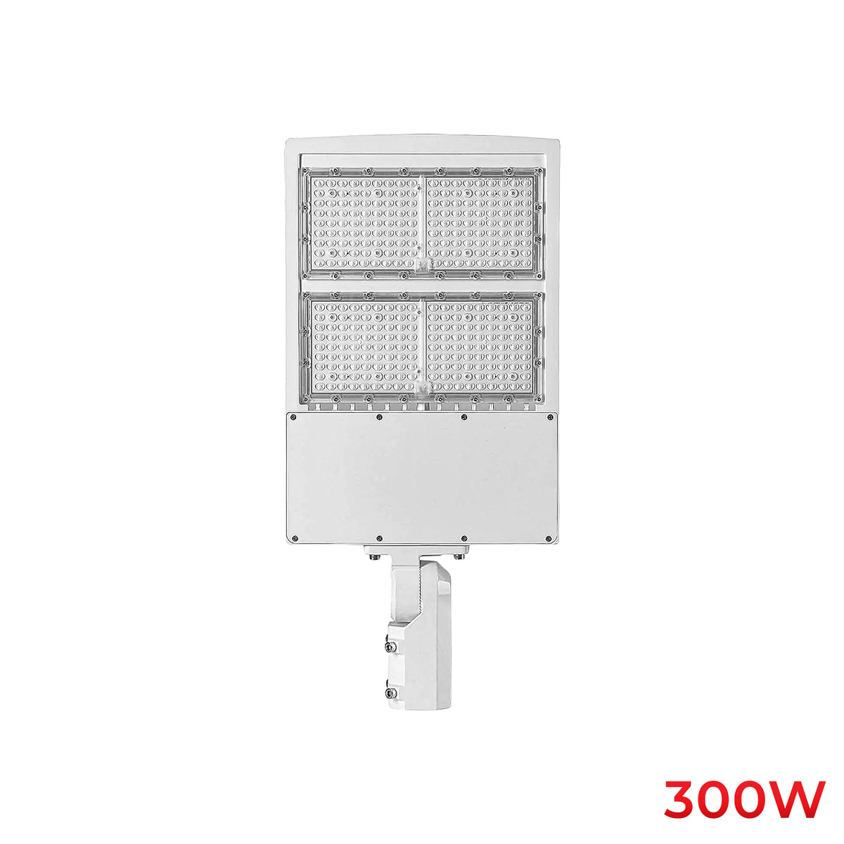 300W White Shoebox Area Light for Parking Lot - 5000K UL DLC Listed