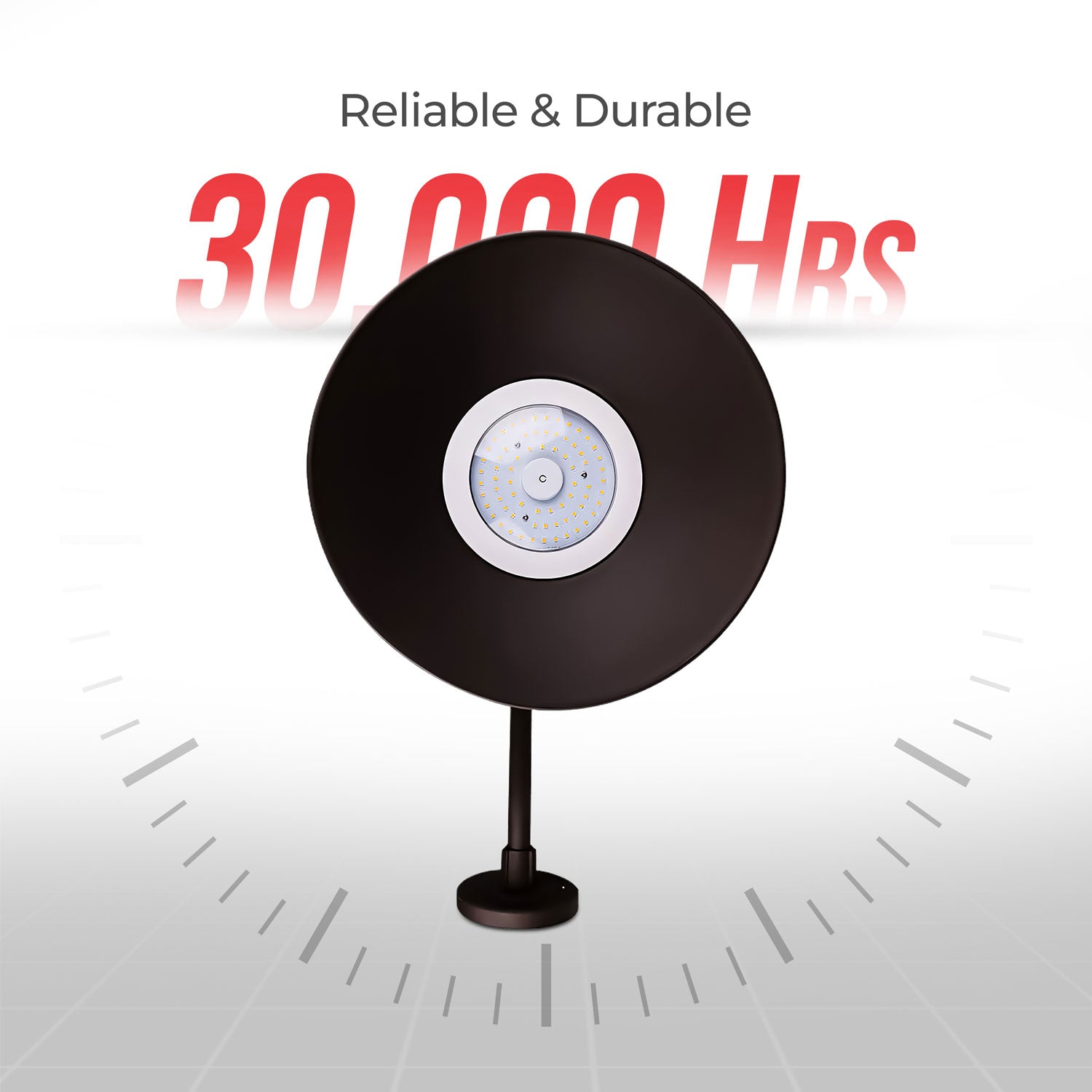 35W LED Gooseneck Barn Light - 210 Degree Swivel Head - 5000 Kelvin  - 4550 Lumens - IP65