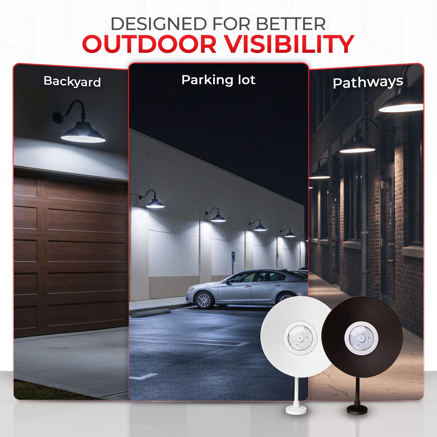 35W LED Gooseneck Barn Light - 210 Degree Swivel Head - 5000 Kelvin  - 4550 Lumens - IP65