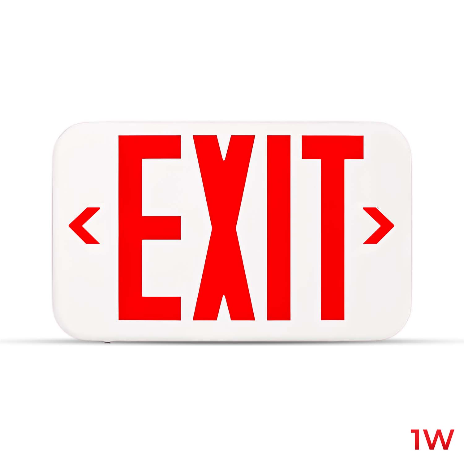 LED Exit Sign - Red Letters - Universal Mount - 90+ Minutes Backup - Double Sided - UL Listed