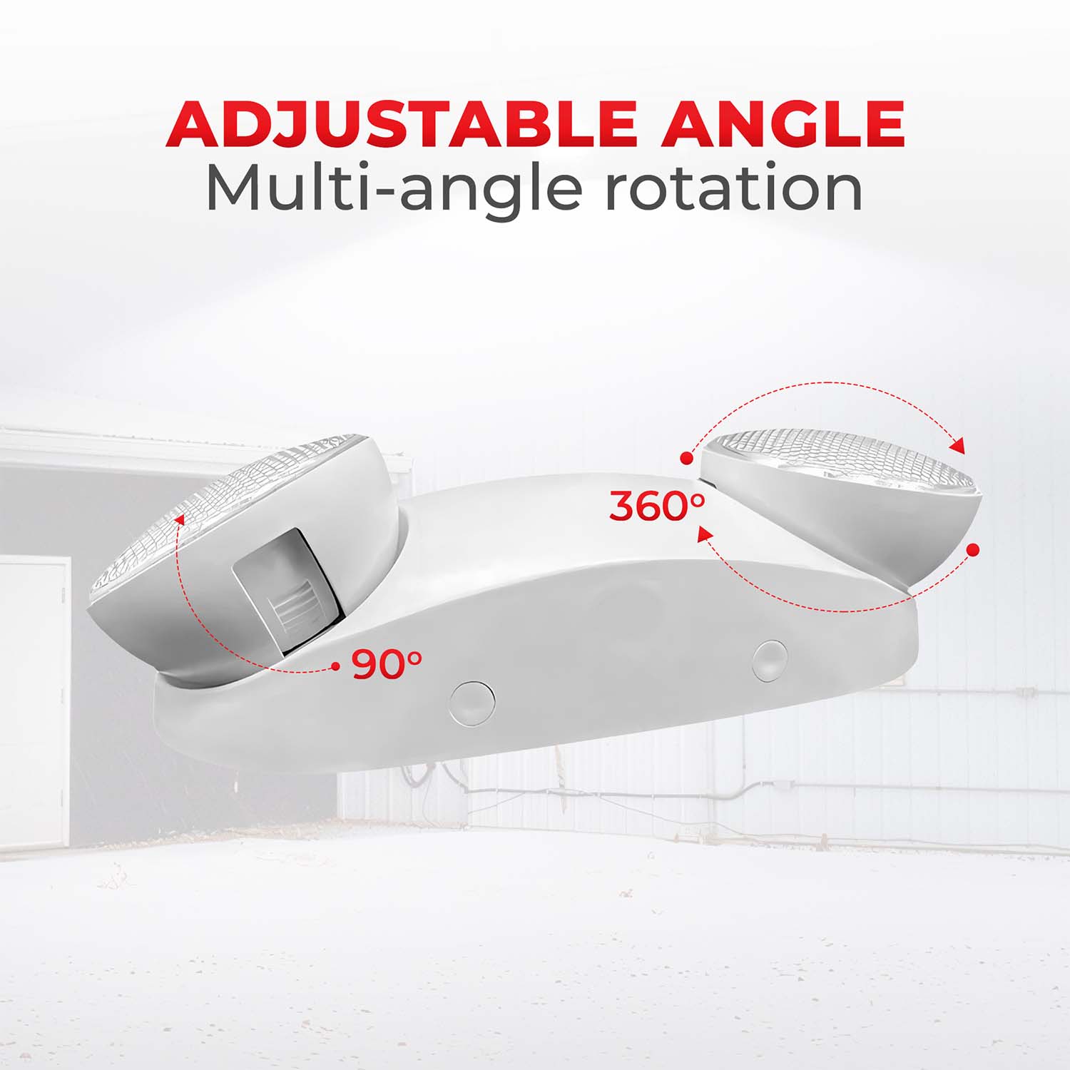 LED Emergency Light - Dual Round Heads - 90+ Minutes Backup - UL Listed