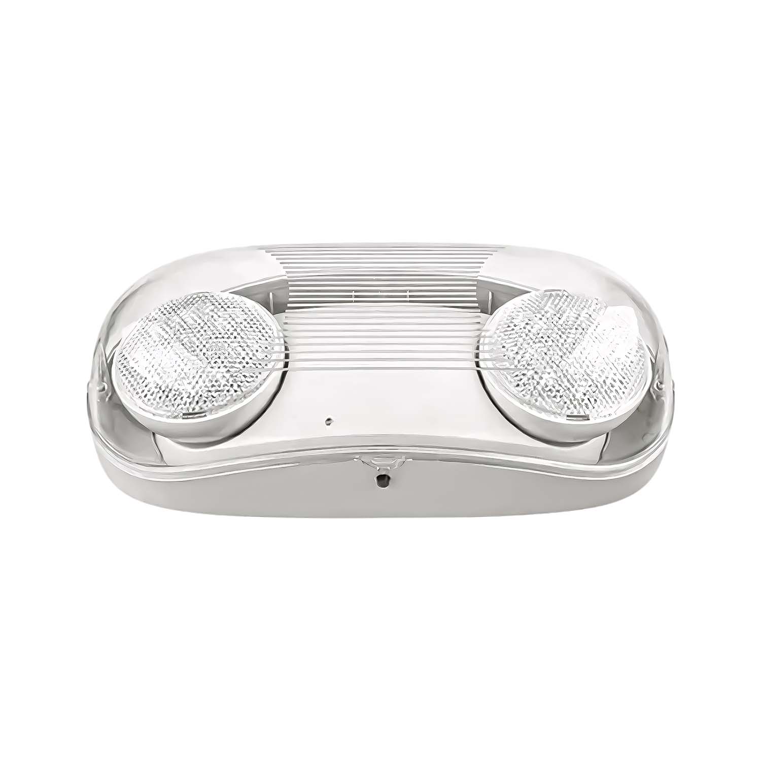 LED Outdoor Emergency Light - Dual Round Heads - 90+ Minutes Backup - IP65 Rated