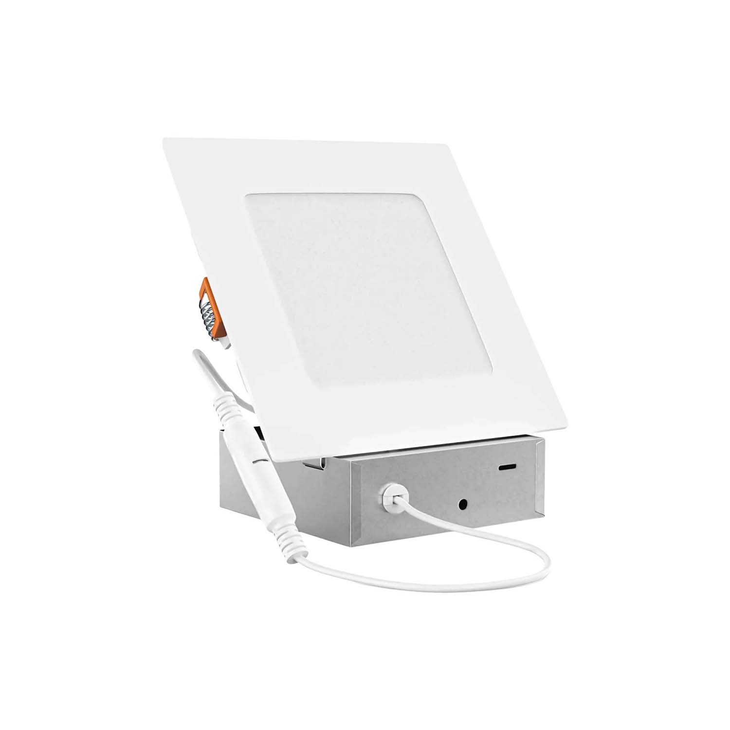 4" 12W LED Square Slim Panel 100-277V, 960 Lumens, 5CCT Selectable, Triac & 0-10V Dimmable, ETL Certified