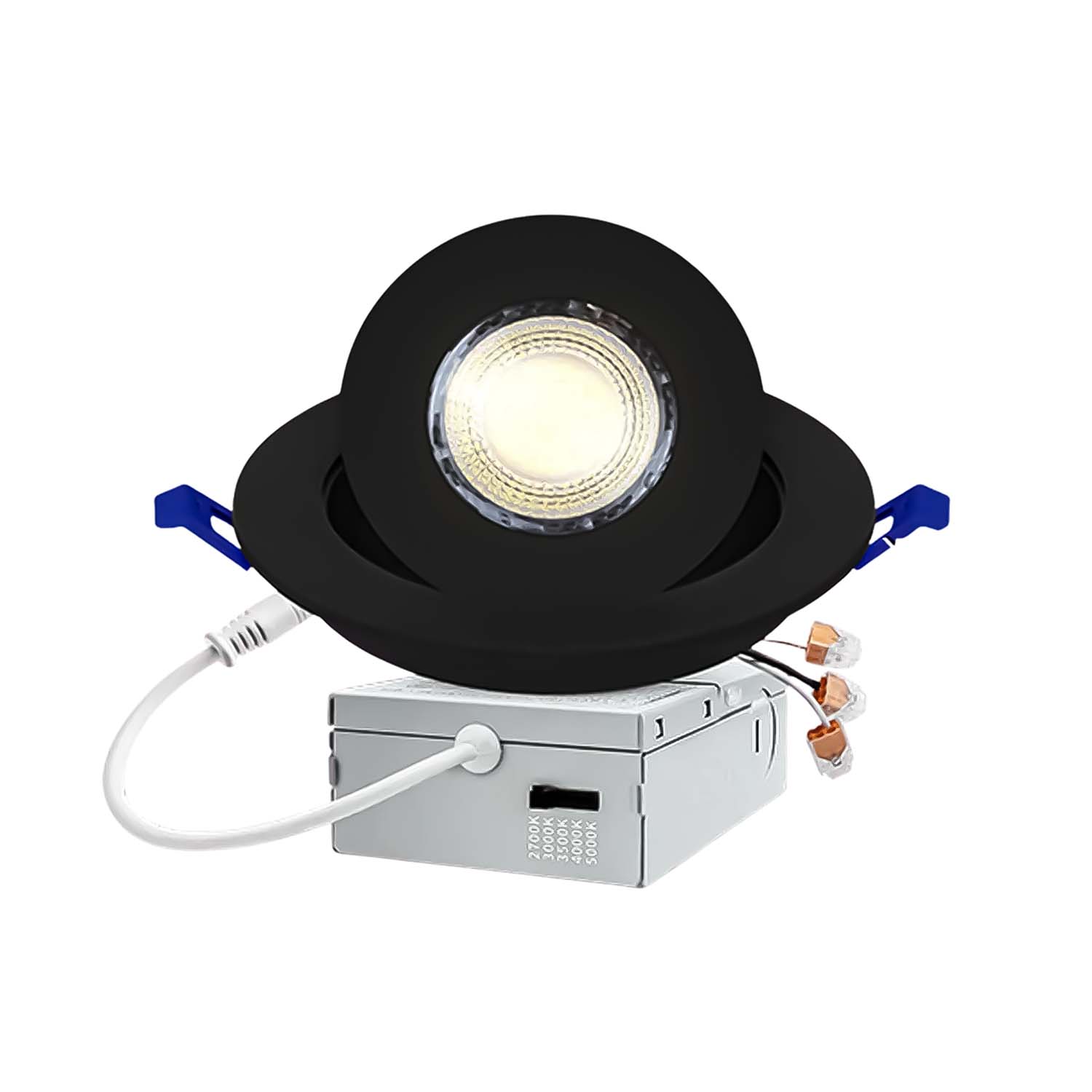 4 inch 10W Rotatable LED Gimbal Downlight, 900 Lumens, 5CCT Selectable, 0-10V Dimmable, ETL Certified