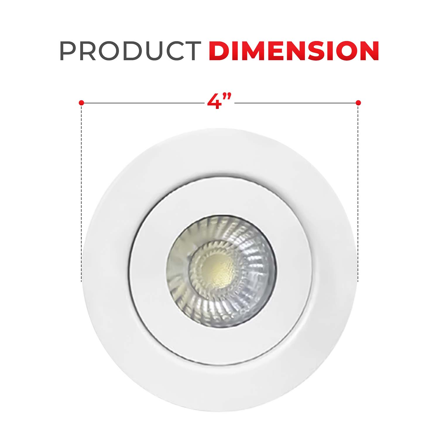 4 inch 5CCT Canless Gimbal Slim Downlight 9W 900 lumens