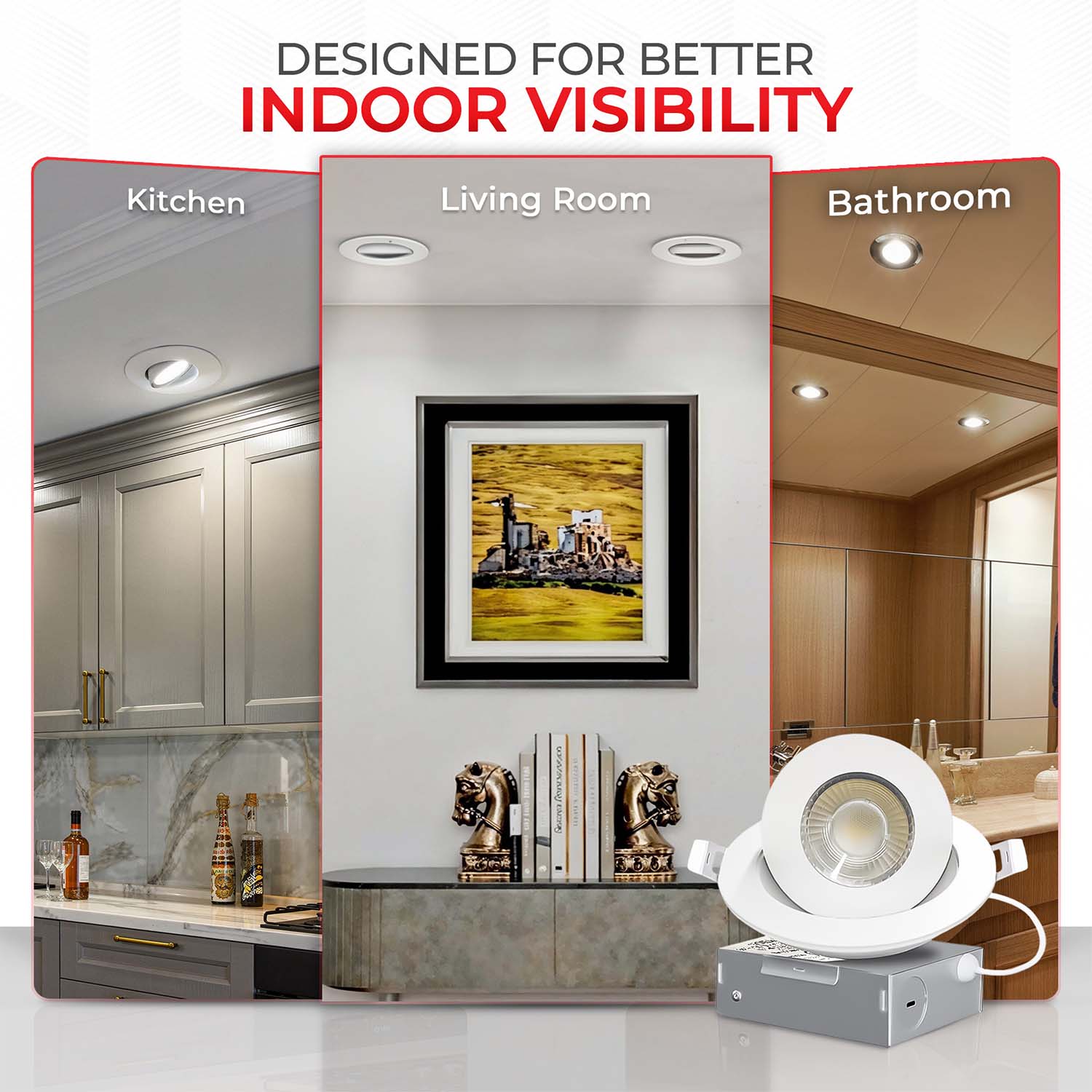 4 inch 5CCT Canless Gimbal Slim Downlight 9W 900 lumens