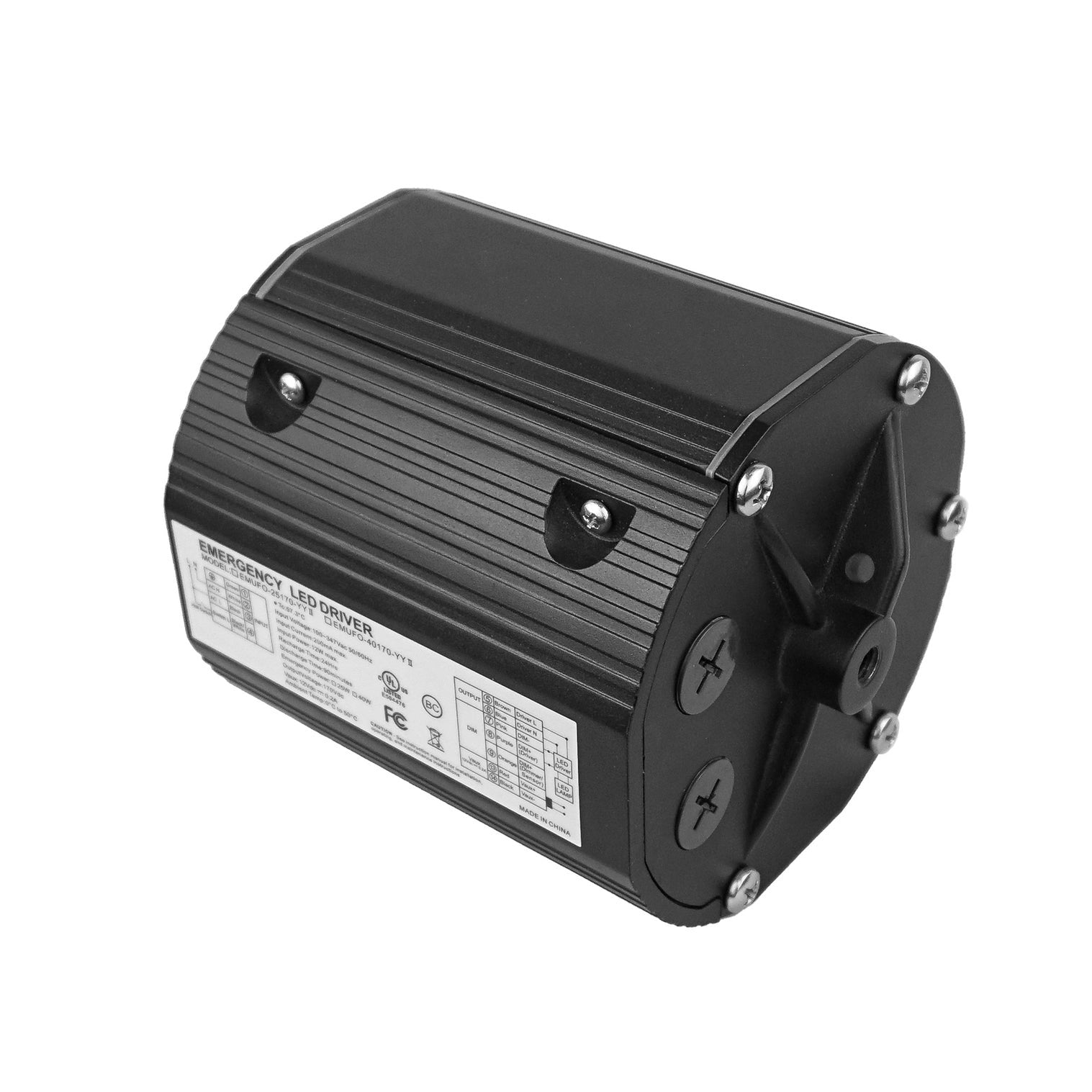 25W Emergency Battery Backup for UFO High Bay Lights — 100-347VAC, 90-Min Runtime, IP65, UL 924 Listed | LSUFO-25170-YYII