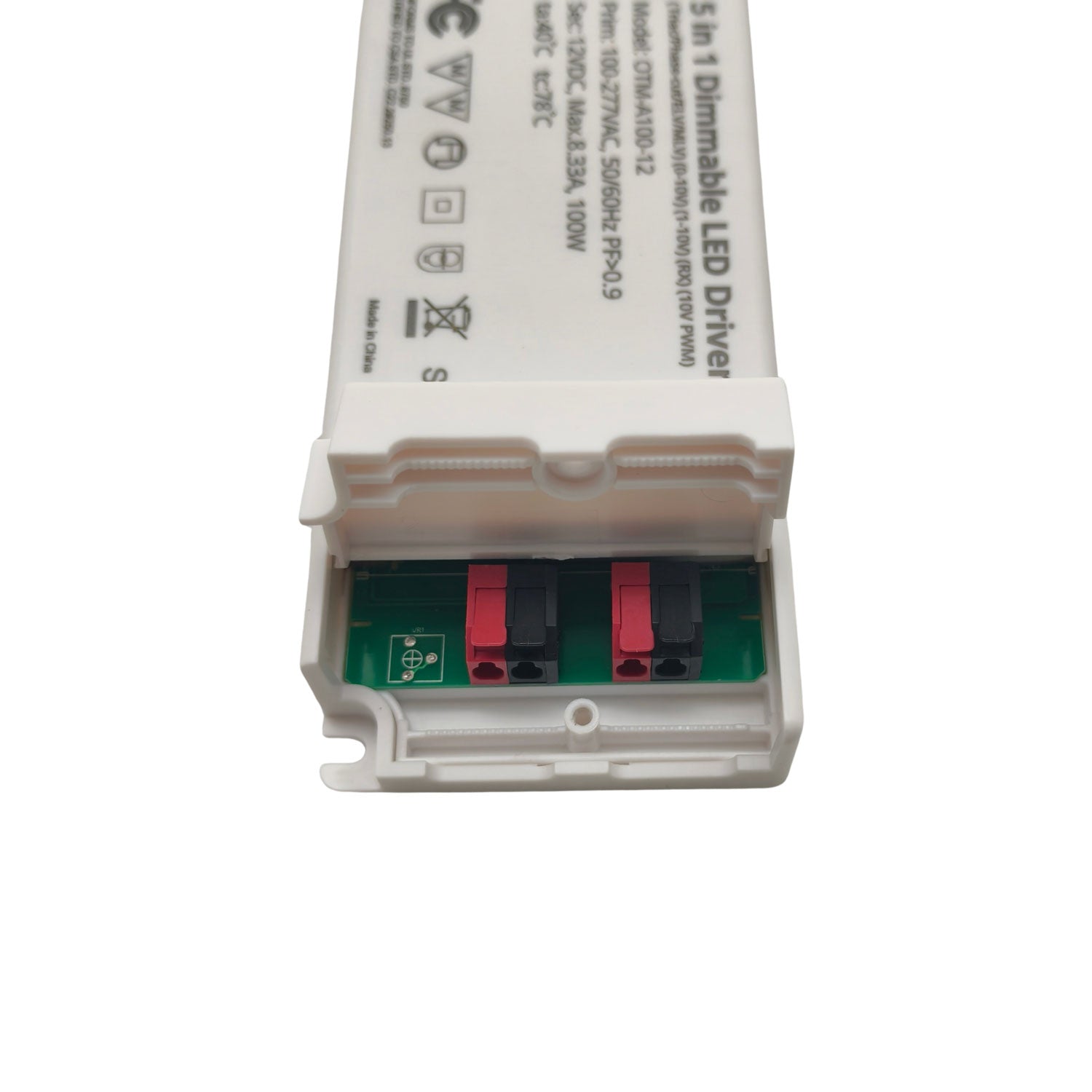 100W 12V LED Driver | 5-in-1 Dimming | Triac, 0-10V, PWM | IP20 Indoor | ETL Listed – OTM-A100-12